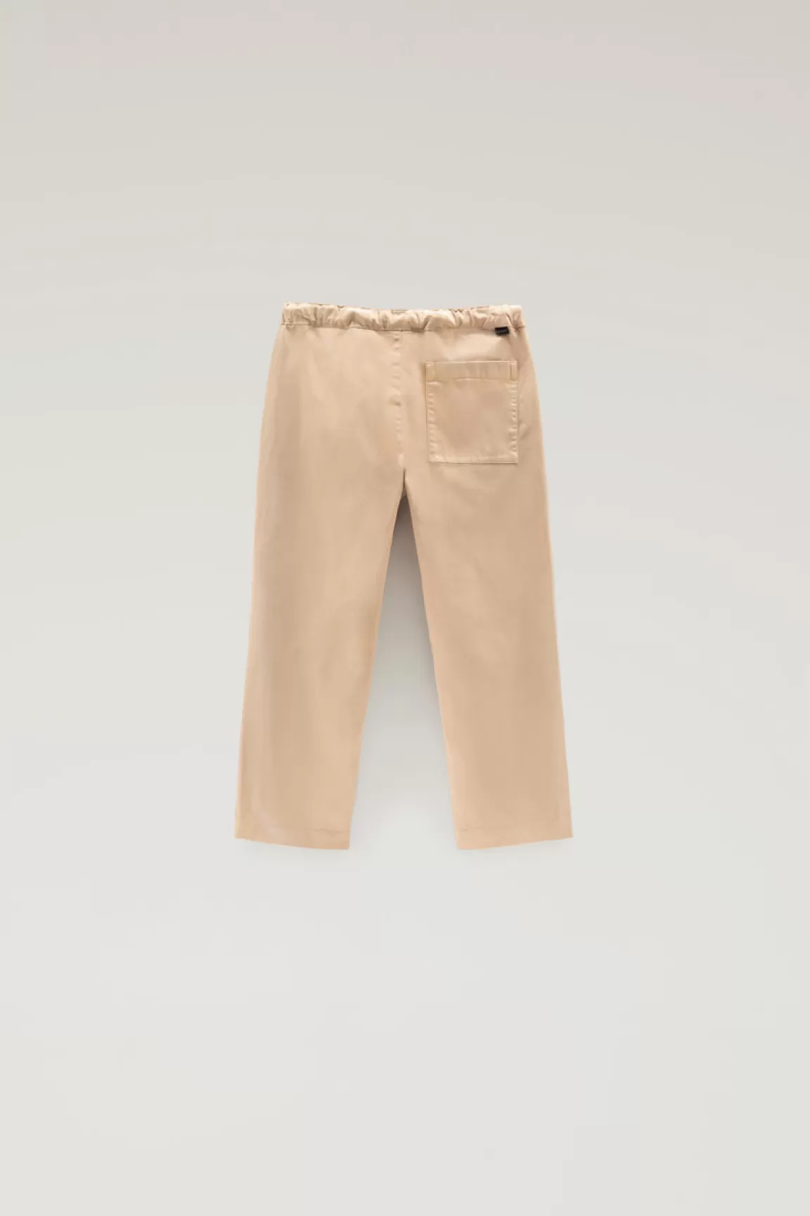 Woolrich Achteraf Geverfde Broek Voor Jongens Van Stretchkatoen Beach Sand Shop