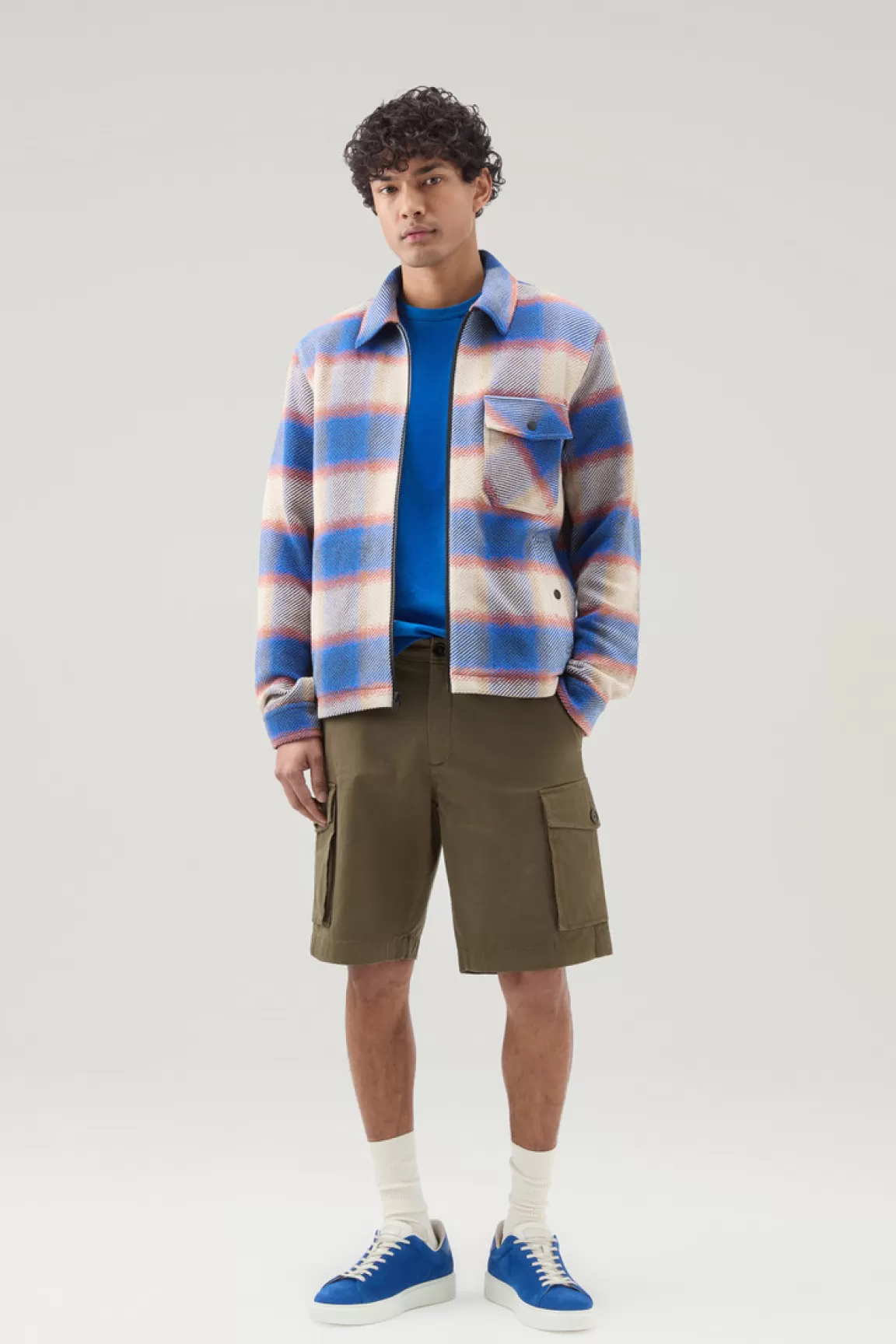 Woolrich Achteraf Geverfde Cargoshorts Van Stretchkatoen Lake Olive Best