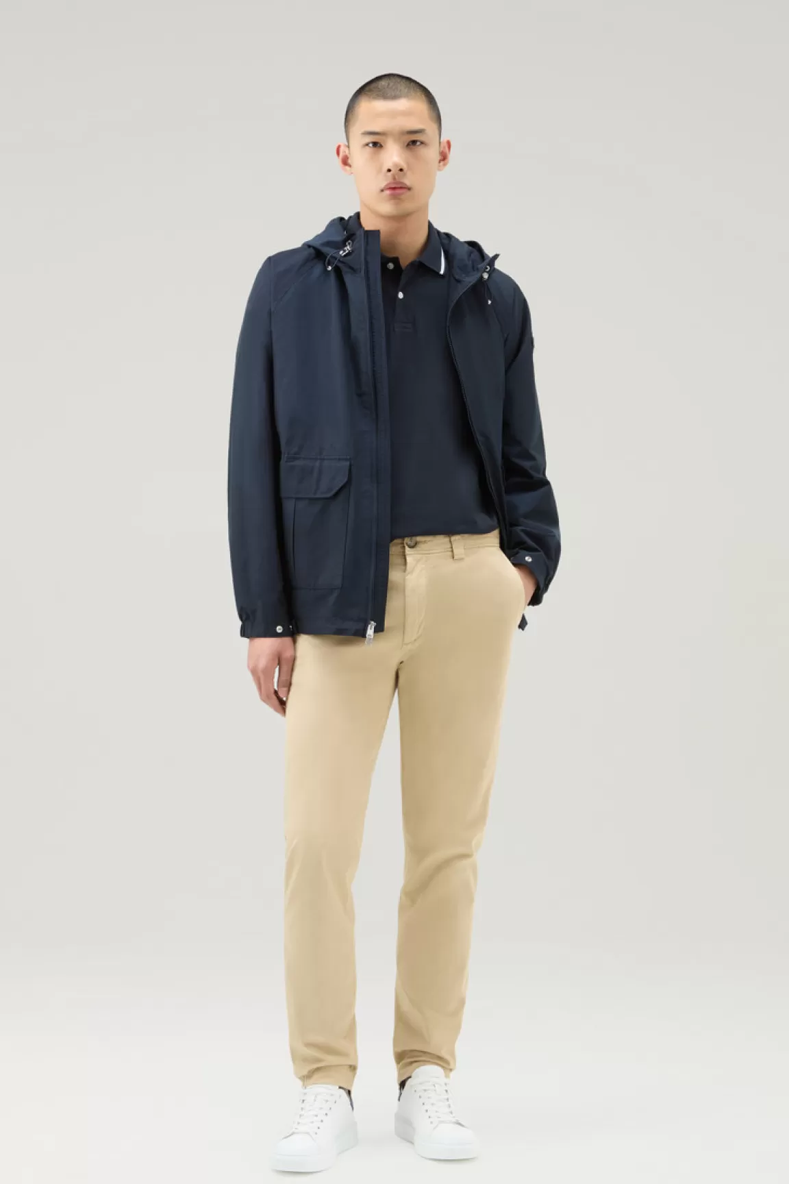 Woolrich Achteraf Geverfde Chinobroek Van Stretchkatoen Beach Sand Discount