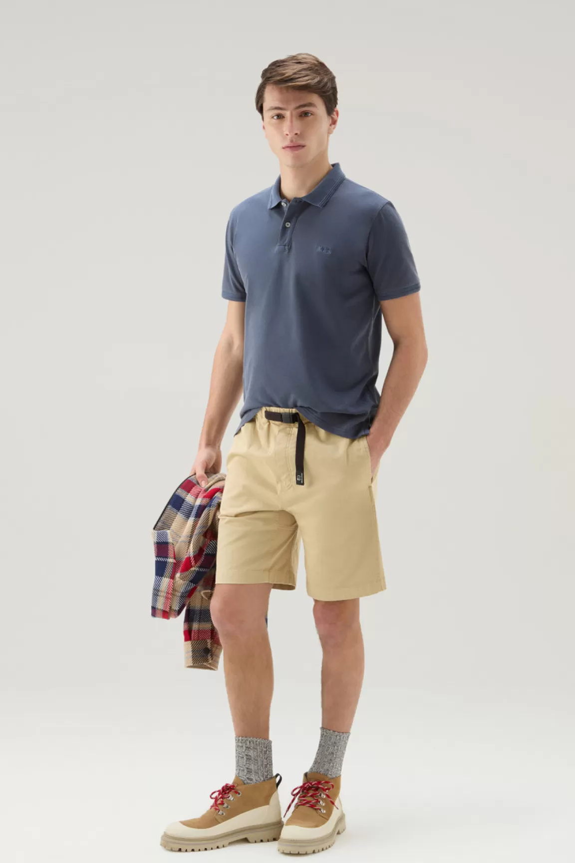 Woolrich Achteraf Geverfde Chinoshorts Van Stretchkatoen Beach Sand Online