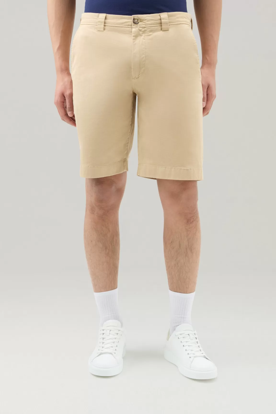 Woolrich Achteraf Geverfde Chinoshorts Van Stretchkatoen Beach Sand Hot