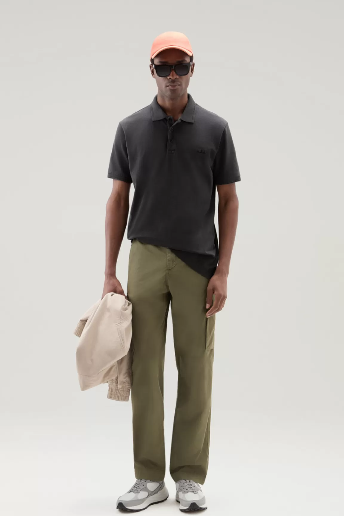 Woolrich Achteraf Geverfde Mackinack-poloshirt Van Katoenpiqué Met Stretch Black Store