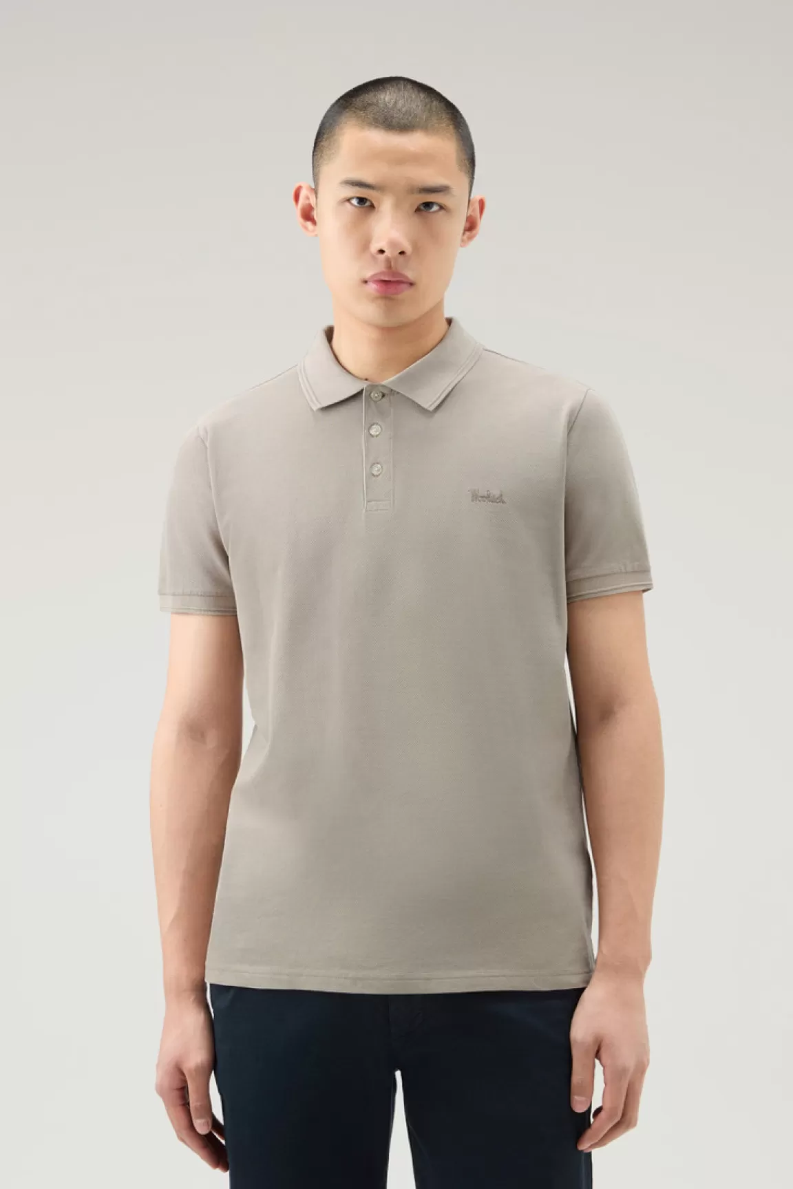 Woolrich Achteraf Geverfde Mackinack-poloshirt Van Katoenpiqué Met Stretch Rope Cheap