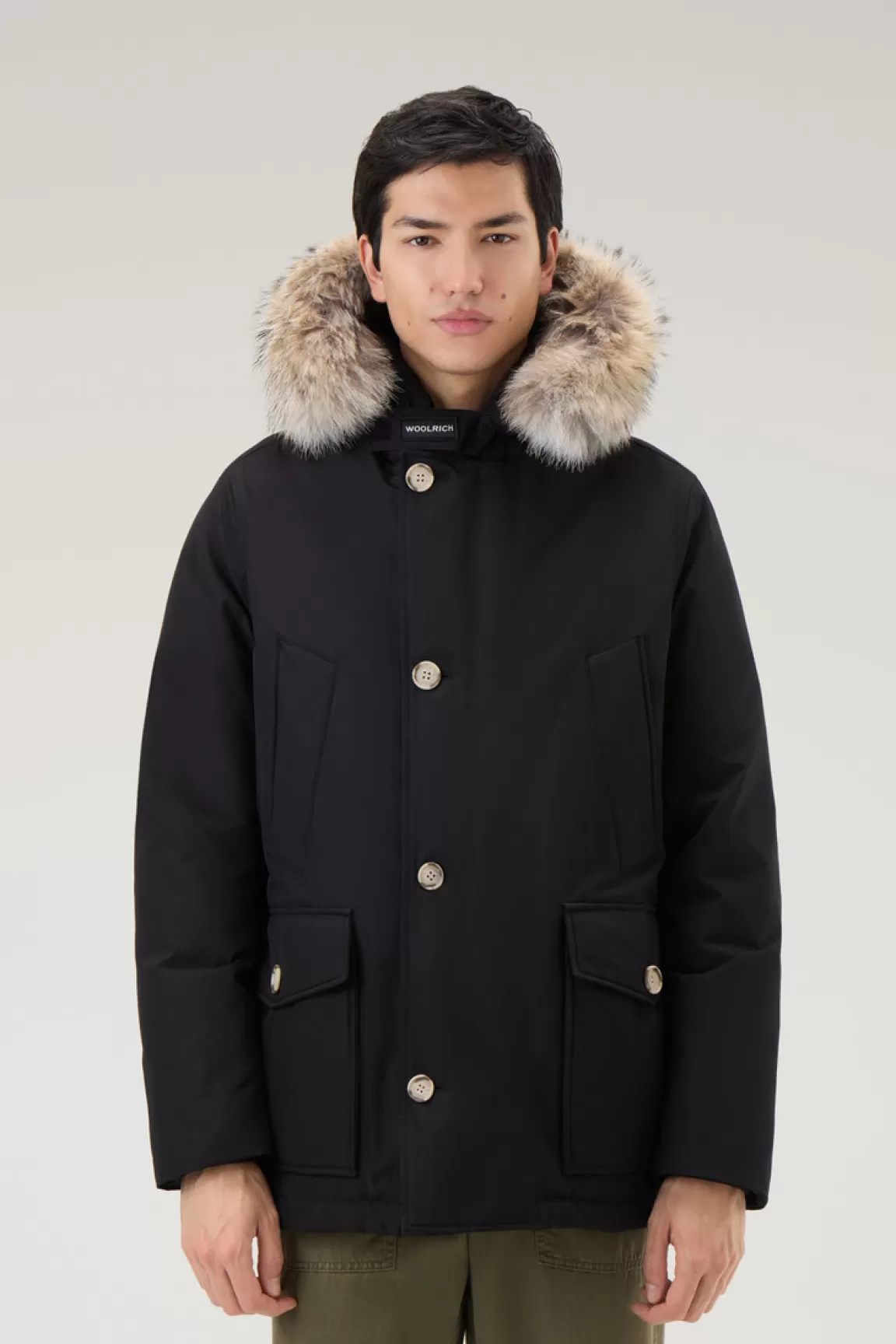 Woolrich Arctic Anorak Van Ramar Cloth Met Afneembaar Bont Black Store