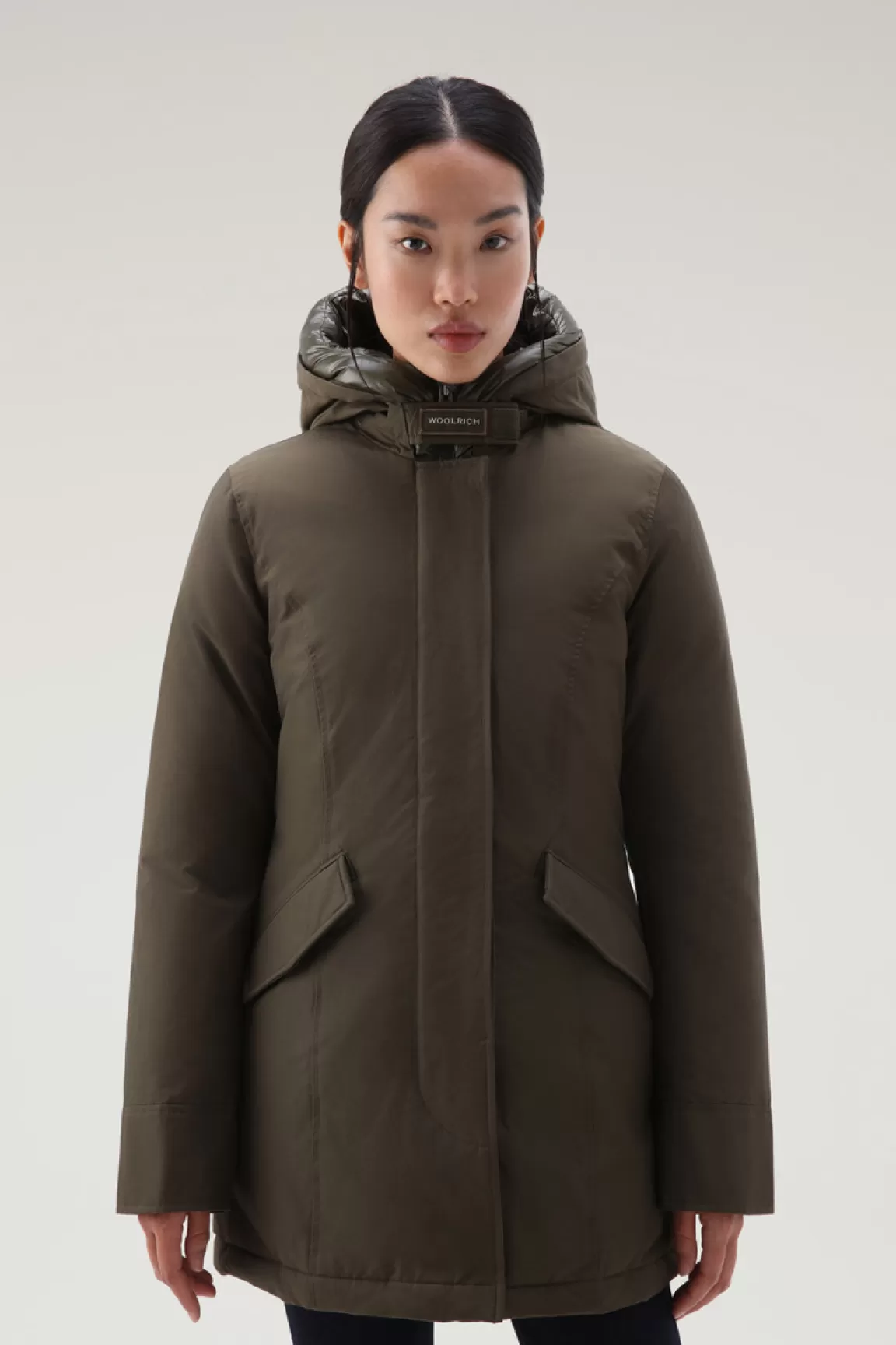 Woolrich Arctic Parka In Ramar Cloth Dark Green Discount