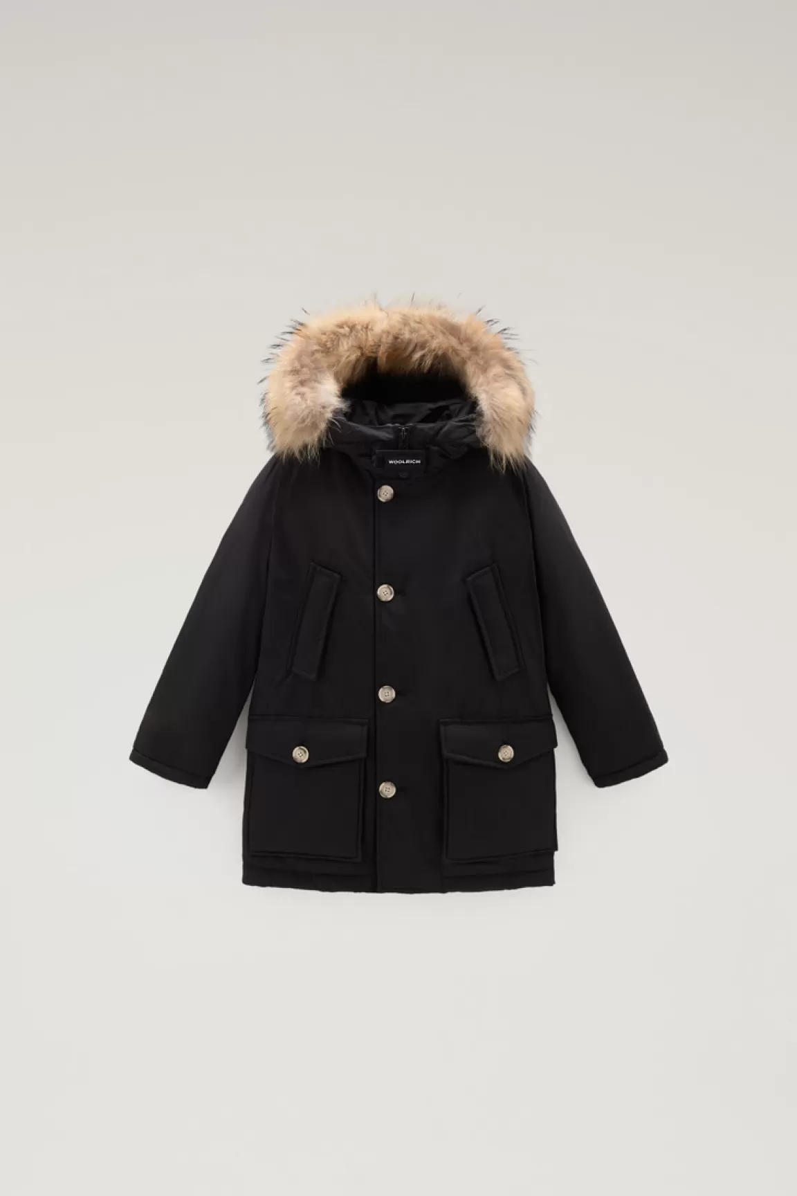 Woolrich Arctic Parka Van Ramar Cloth Voor Jongens Met Afneembaar Bont Black Online