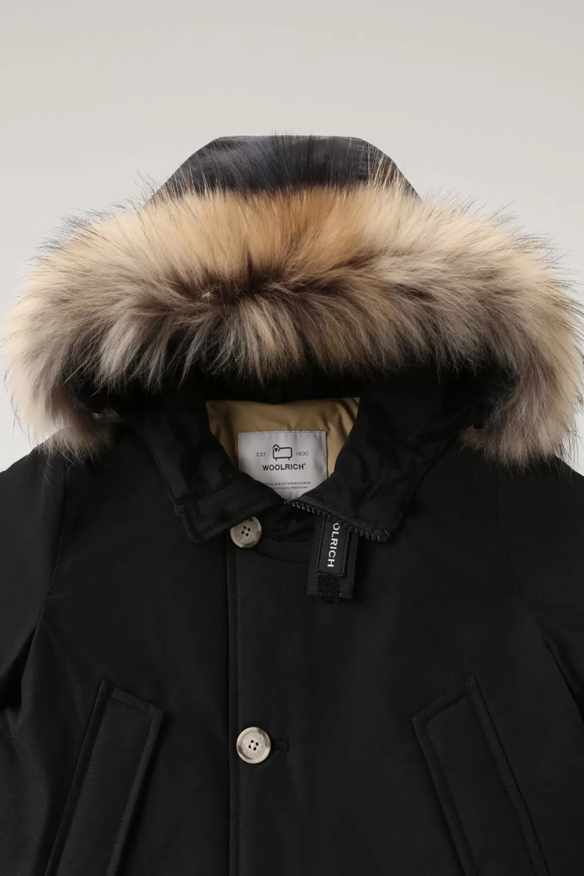 Woolrich Arctic Parka Van Ramar Cloth Voor Jongens Met Afneembaar Bont Black Online