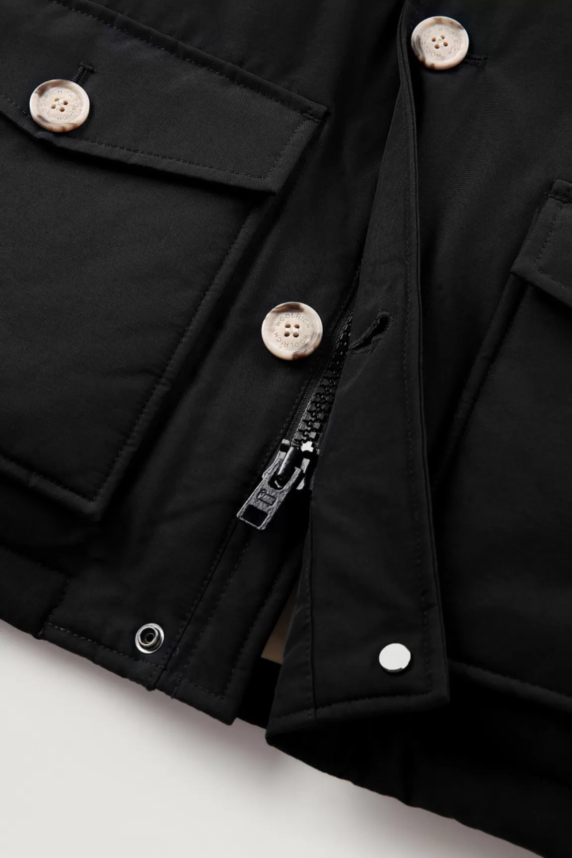 Woolrich Arctic Parka Van Ramar Cloth Voor Jongens Met Afneembaar Bont Black Online