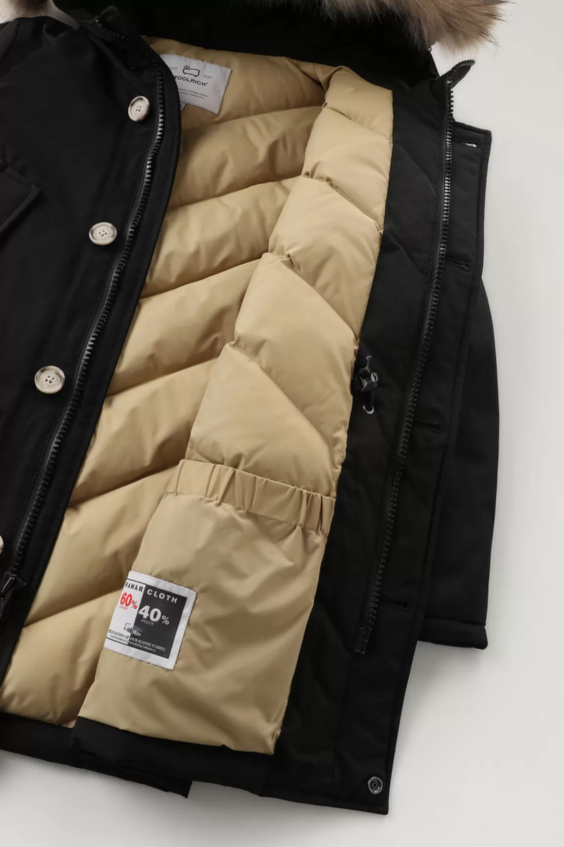 Woolrich Arctic Parka Van Ramar Cloth Voor Jongens Met Afneembaar Bont Black Online