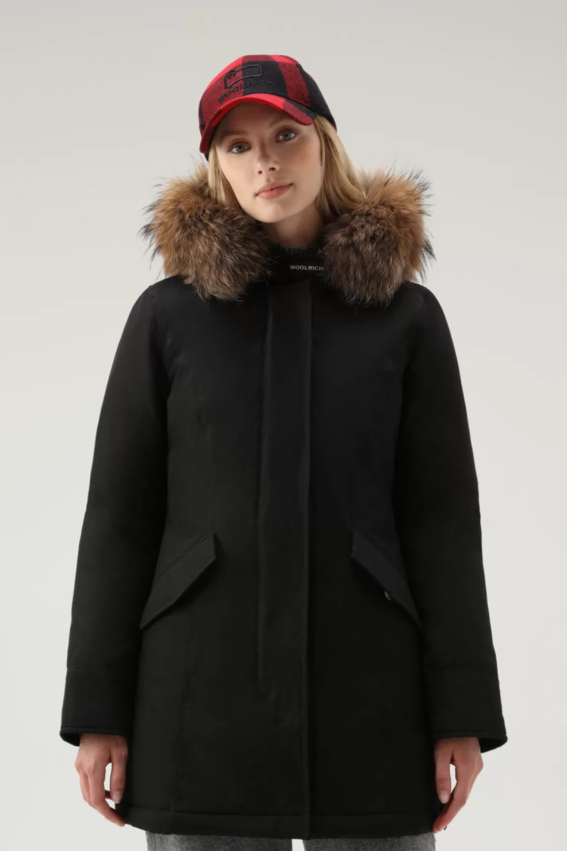 Woolrich Arctic Parka Van Ramar Cloth-stof Met Afneembare Bontrand Black Fashion