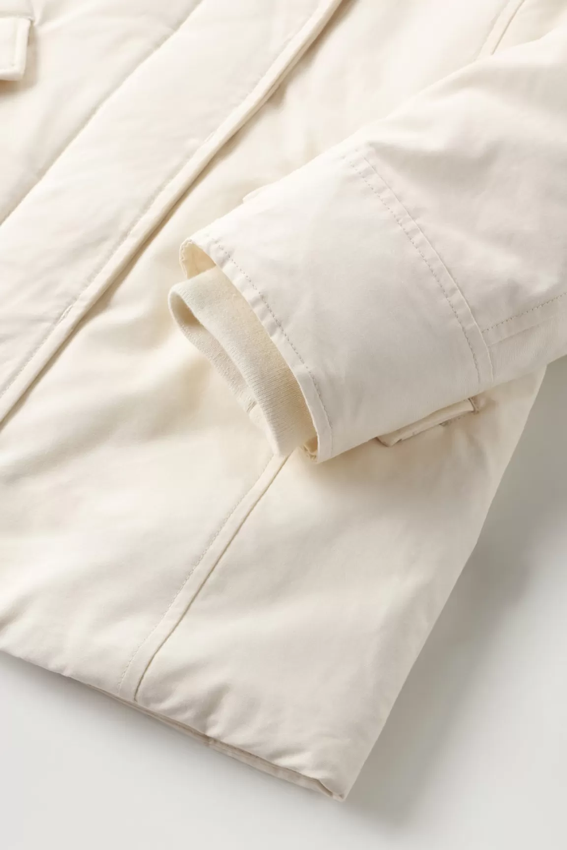 Woolrich Arctic Parka Voor Meisjes Met Afneembare Rand Van Namaakbont Milky Cream New