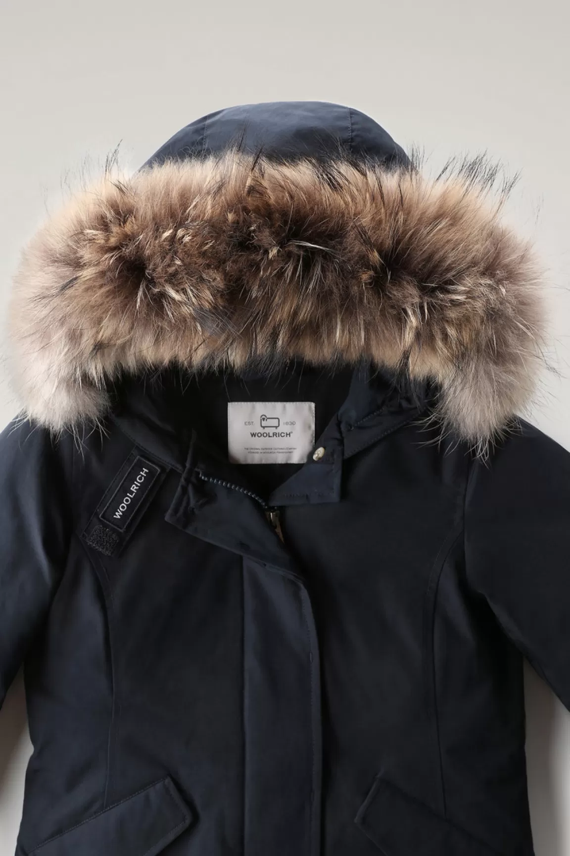 Woolrich Arctic Parka Voor Meisjes Met Afneembare Rand Van Namaakbont Melton Blue Best Sale