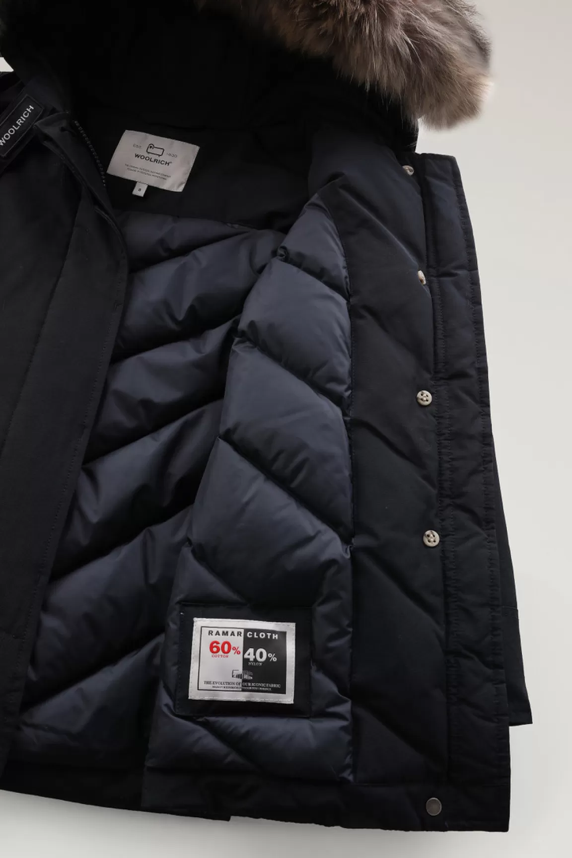 Woolrich Arctic Parka Voor Meisjes Met Afneembare Rand Van Namaakbont Melton Blue Best Sale