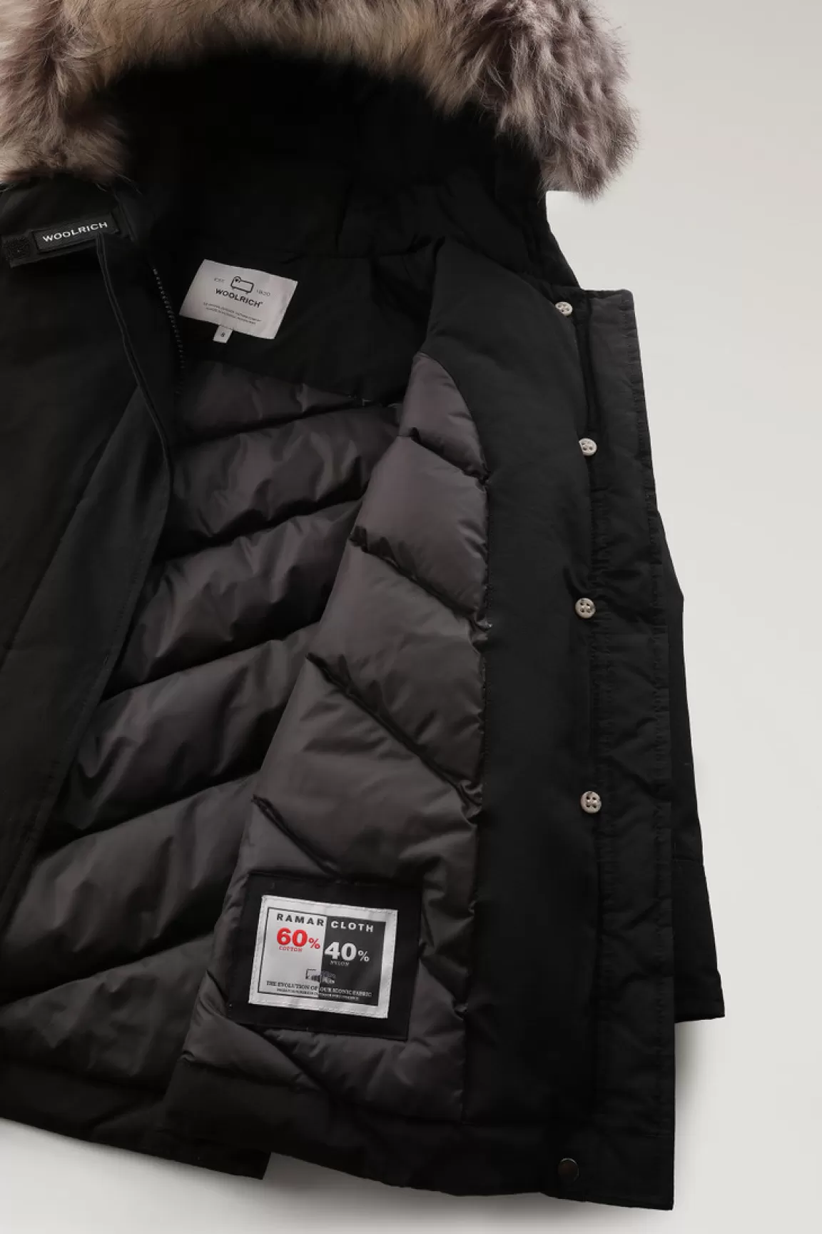 Woolrich Arctic Parka Voor Meisjes Met Afneembare Rand Van Namaakbont Black Sale