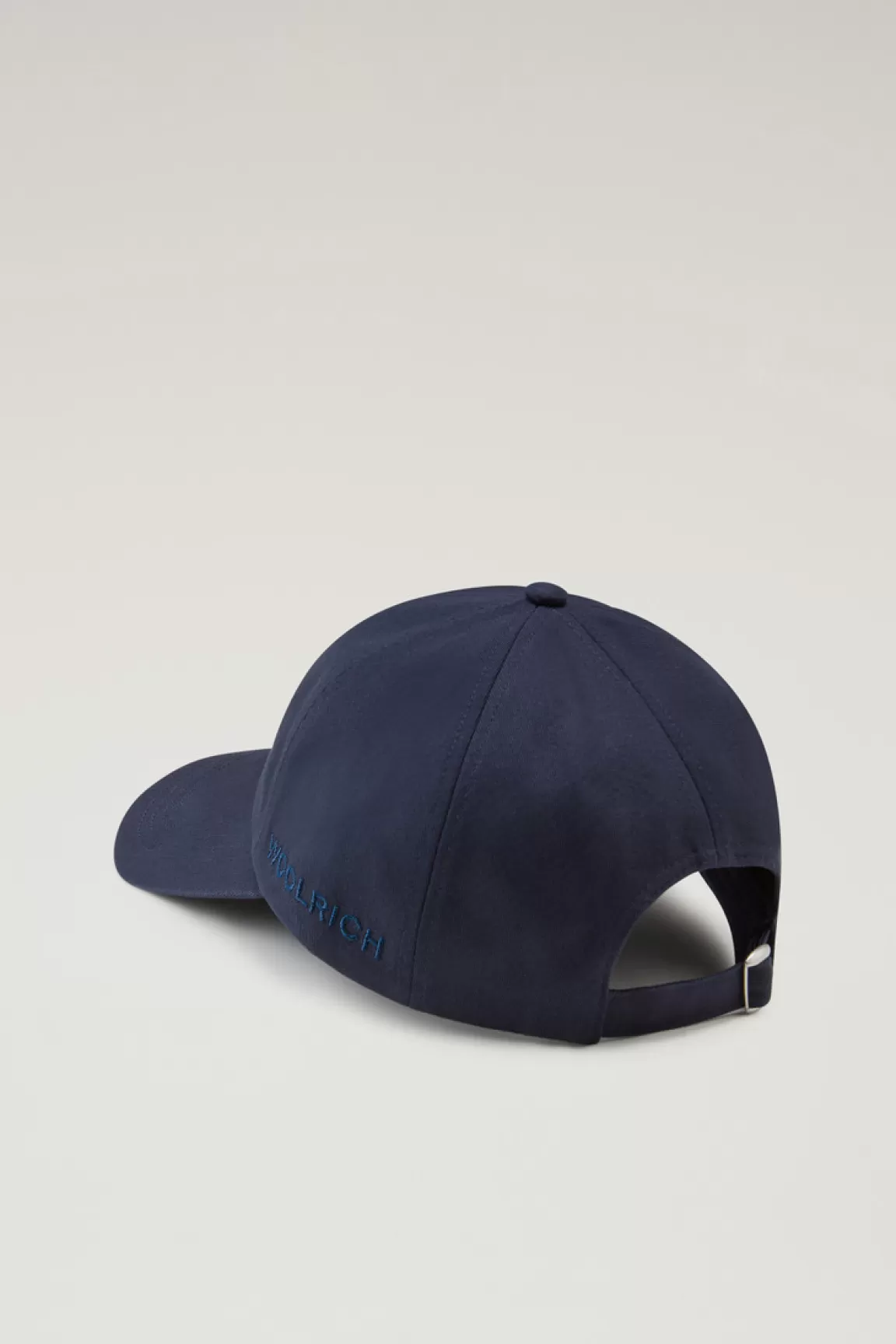 Woolrich Baseballpet Van Zuiver Keperkatoen Melton Blue Outlet