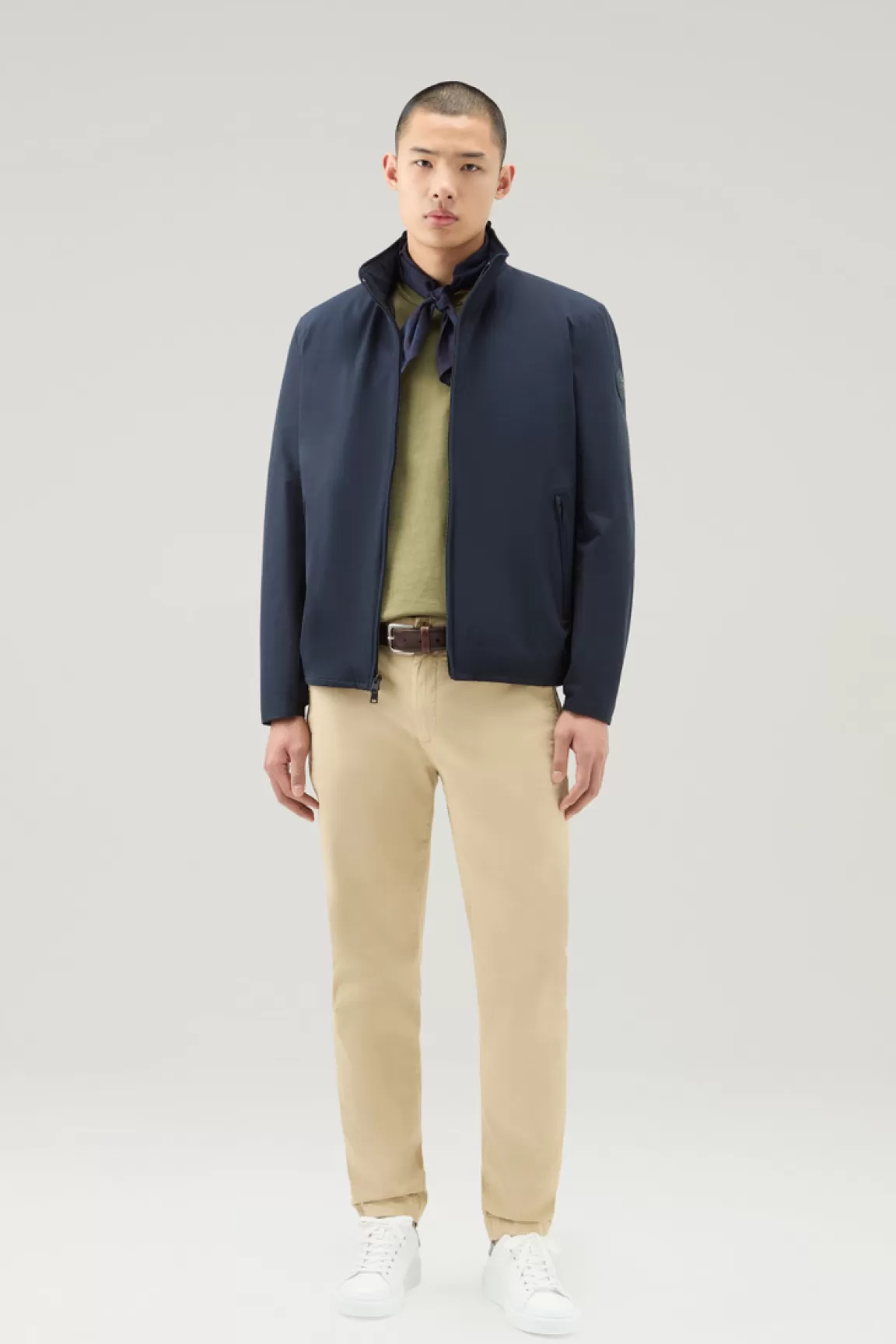 Woolrich Bomber Sailing Rembourré Melton Blue Discount