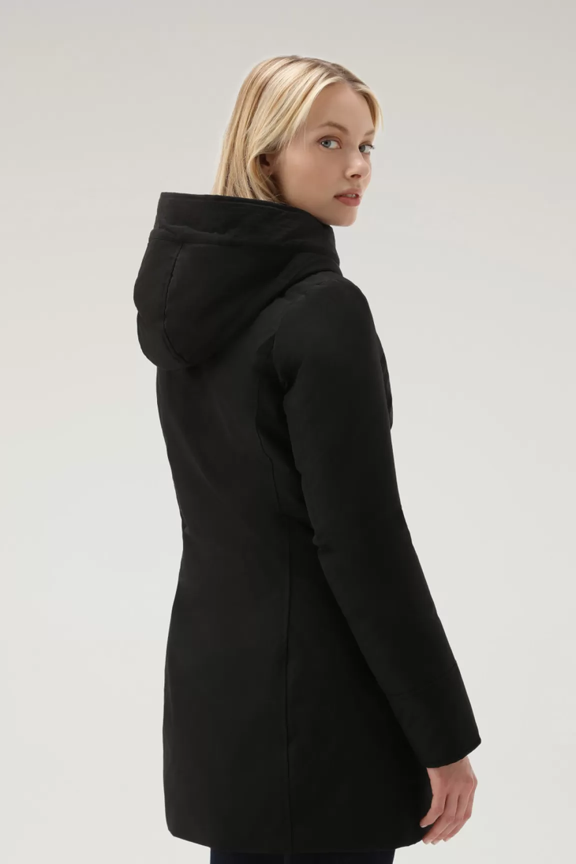 Woolrich Boulder Parka Van Ramar Cloth Met Capuchon En Afneembare Rand Van Imitatiebont Black Hot