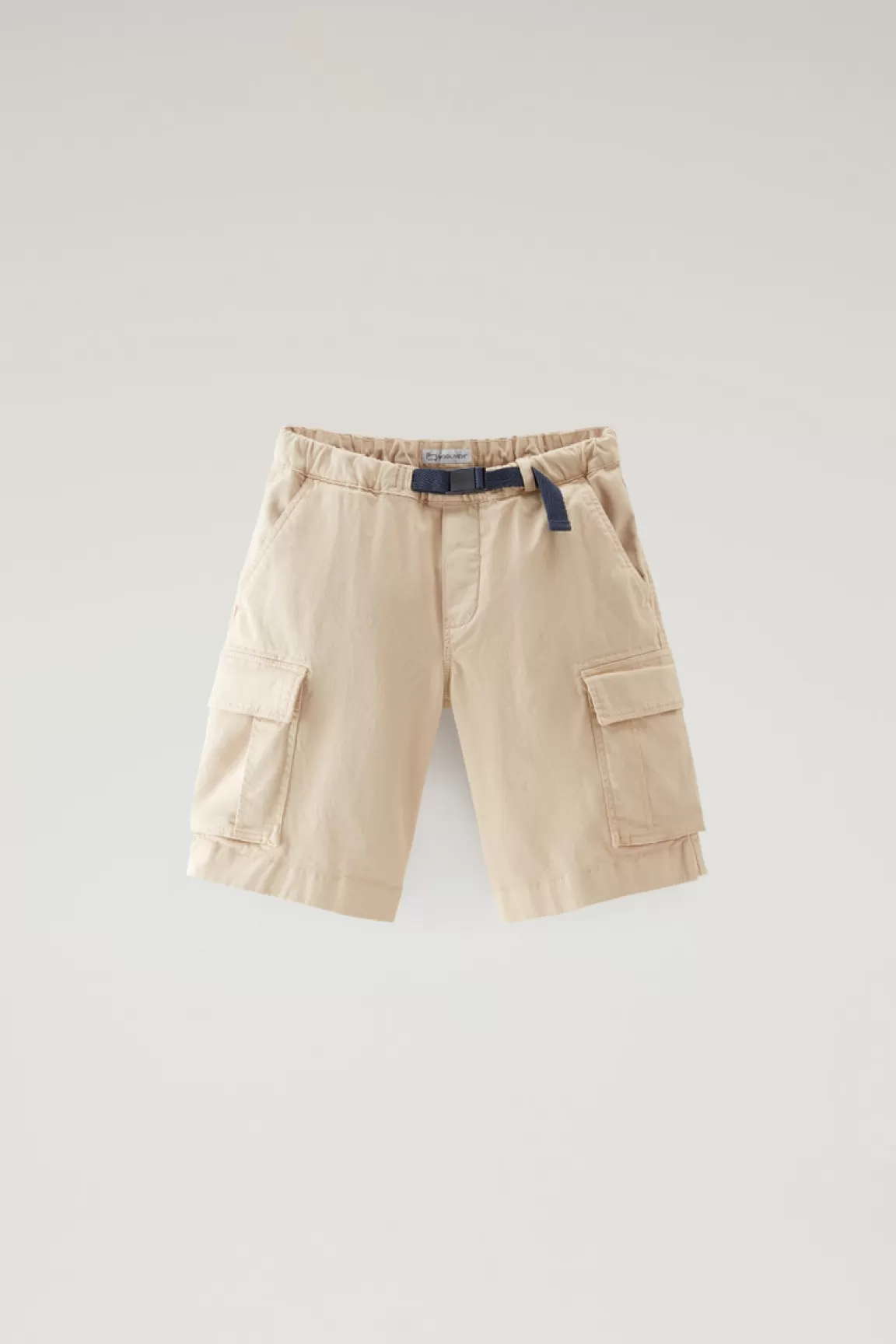 Woolrich Cargoshorts Voor Jongens Van Achteraf Geverfd Stretchkatoen Beach Sand Outlet