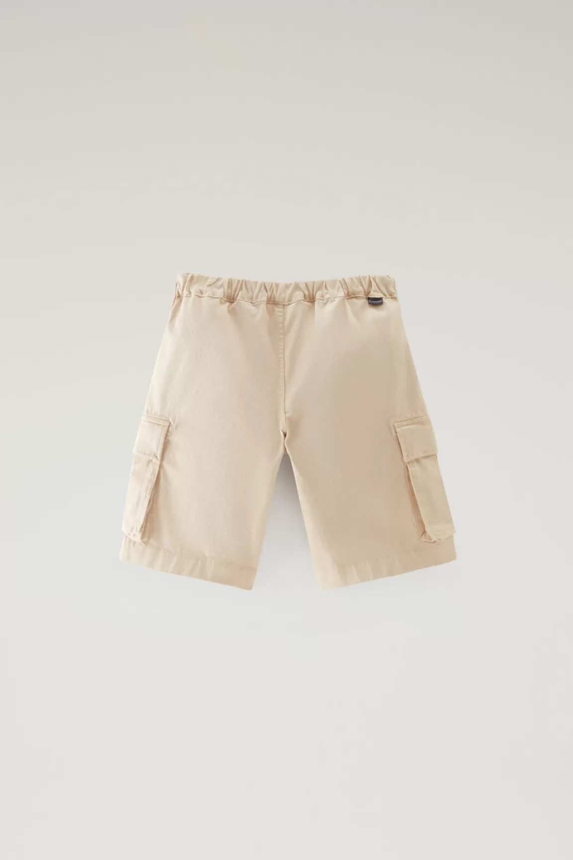 Woolrich Cargoshorts Voor Jongens Van Achteraf Geverfd Stretchkatoen Beach Sand Outlet