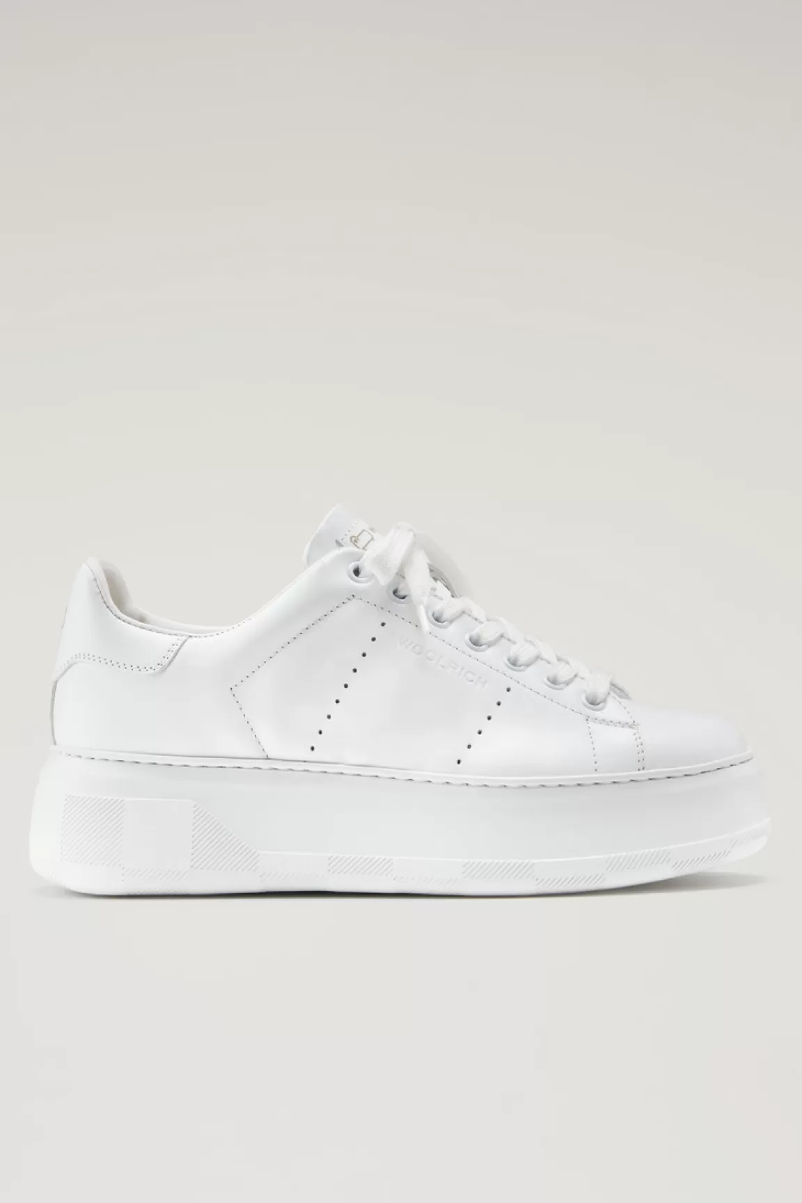 Woolrich Chunky Court-sneakers Van Leer White White Cheap