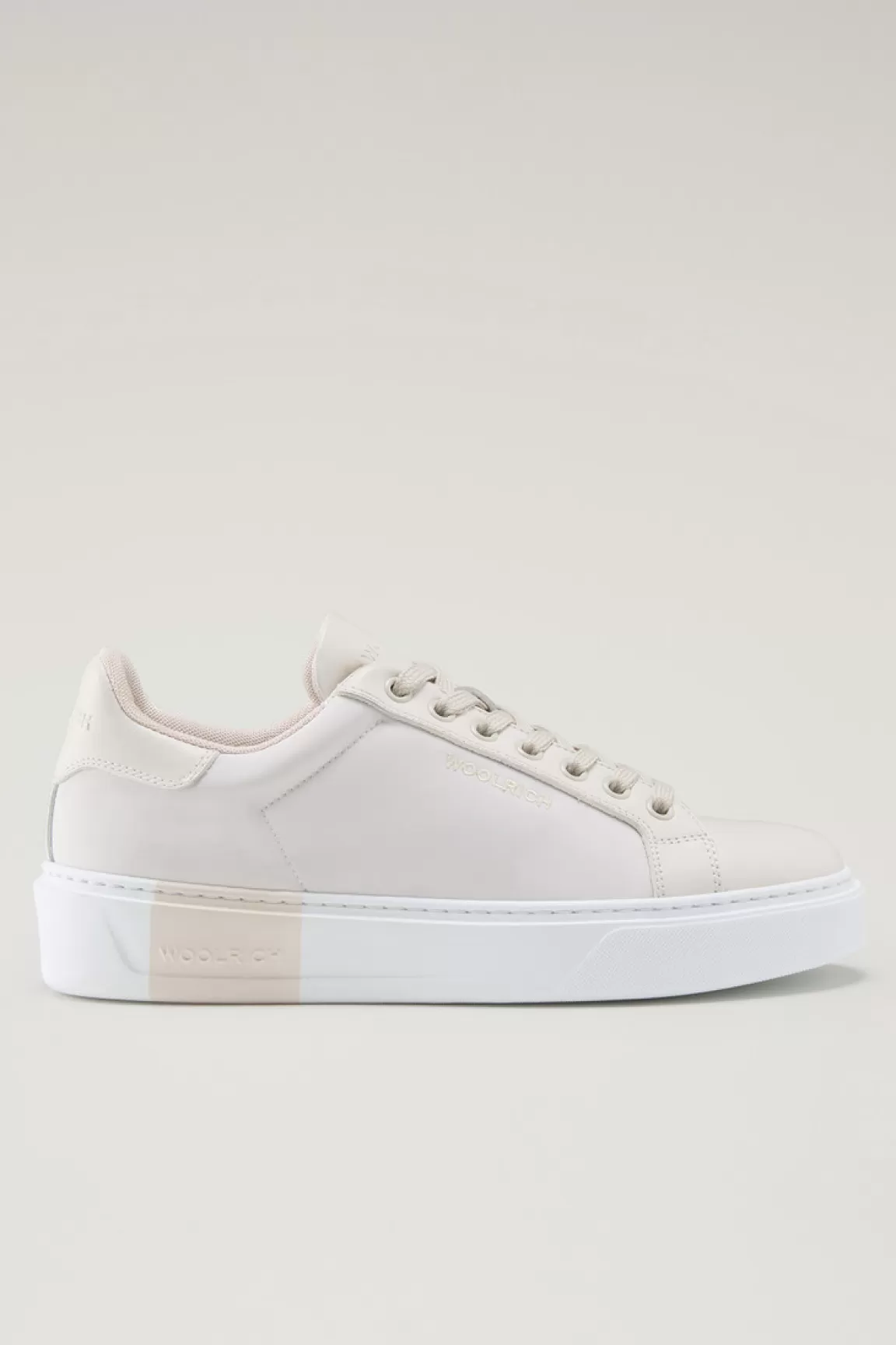 Woolrich Classic Court Sneakers Van Functionele Stof Met Leren Details Beige Beige Cheap