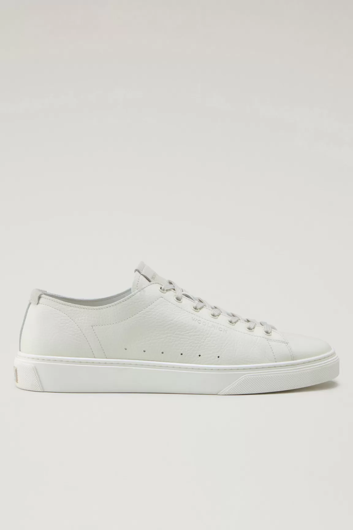 Woolrich Cloud Court Sneakers Van Getrommeld Leer Cream Sale