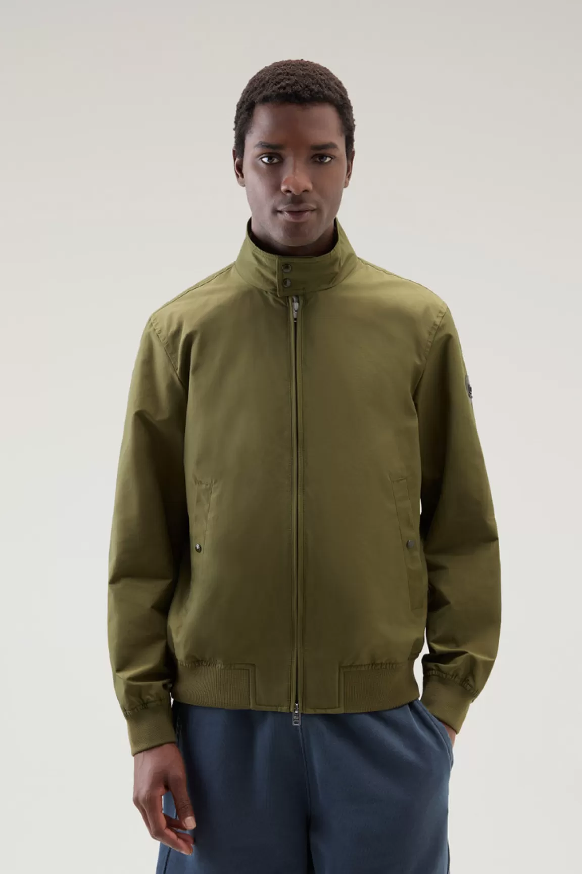 Woolrich Cruiser-bomberjack In Ramar Cloth Met Col Lake Olive Cheap