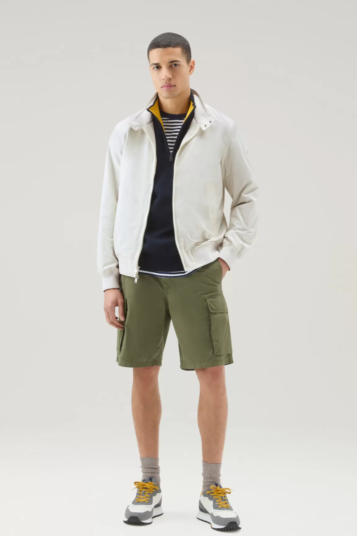 Woolrich Cruiser-bomberjack In Ramar Cloth Met Col Stone Online