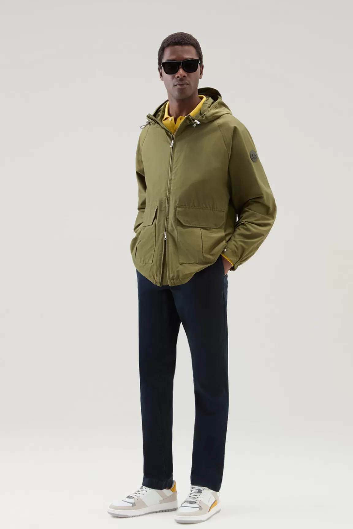 Woolrich Cruiser-jas In Ramar Cloth Met Capuchon Lake Olive Fashion