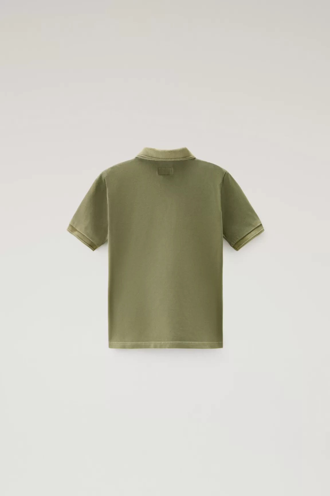 Woolrich Garment-dyed Mackinack-polo Van Stretchkatoen Voor Jongens Lake Olive Best