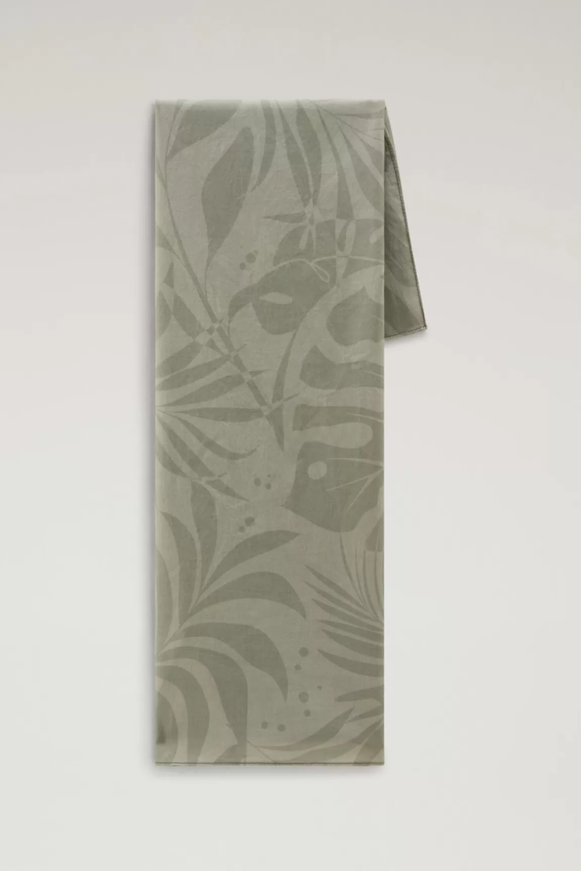 Woolrich Garment-dyed Zuiver Katoenen Bandana Met Print Sage Flower Clearance