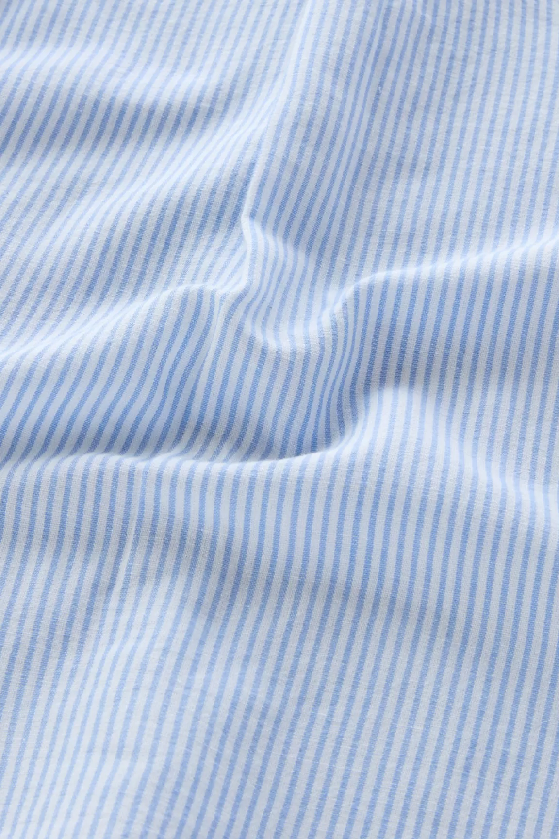 Woolrich Gestreept Overhemd Voor Jongens Van Mix Van Linnen En Katoen Alaskan Blue Stripe Clearance