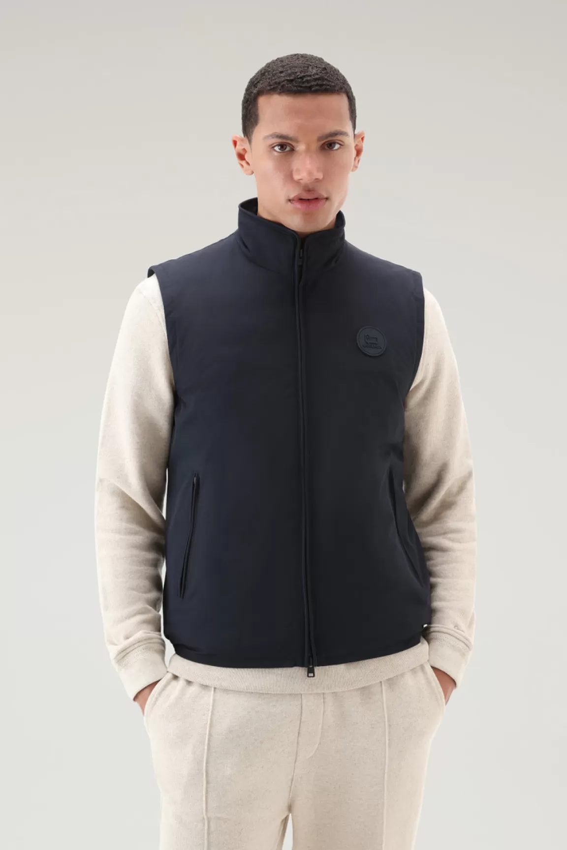 Woolrich Gevoerde Pacific-bodywarmer Melton Blue Hot