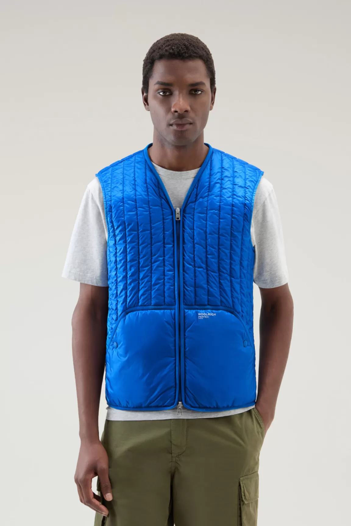 Woolrich Gewatteerd Vest Van Gerecycled Quantum Pertex Snorkel Blue Hot