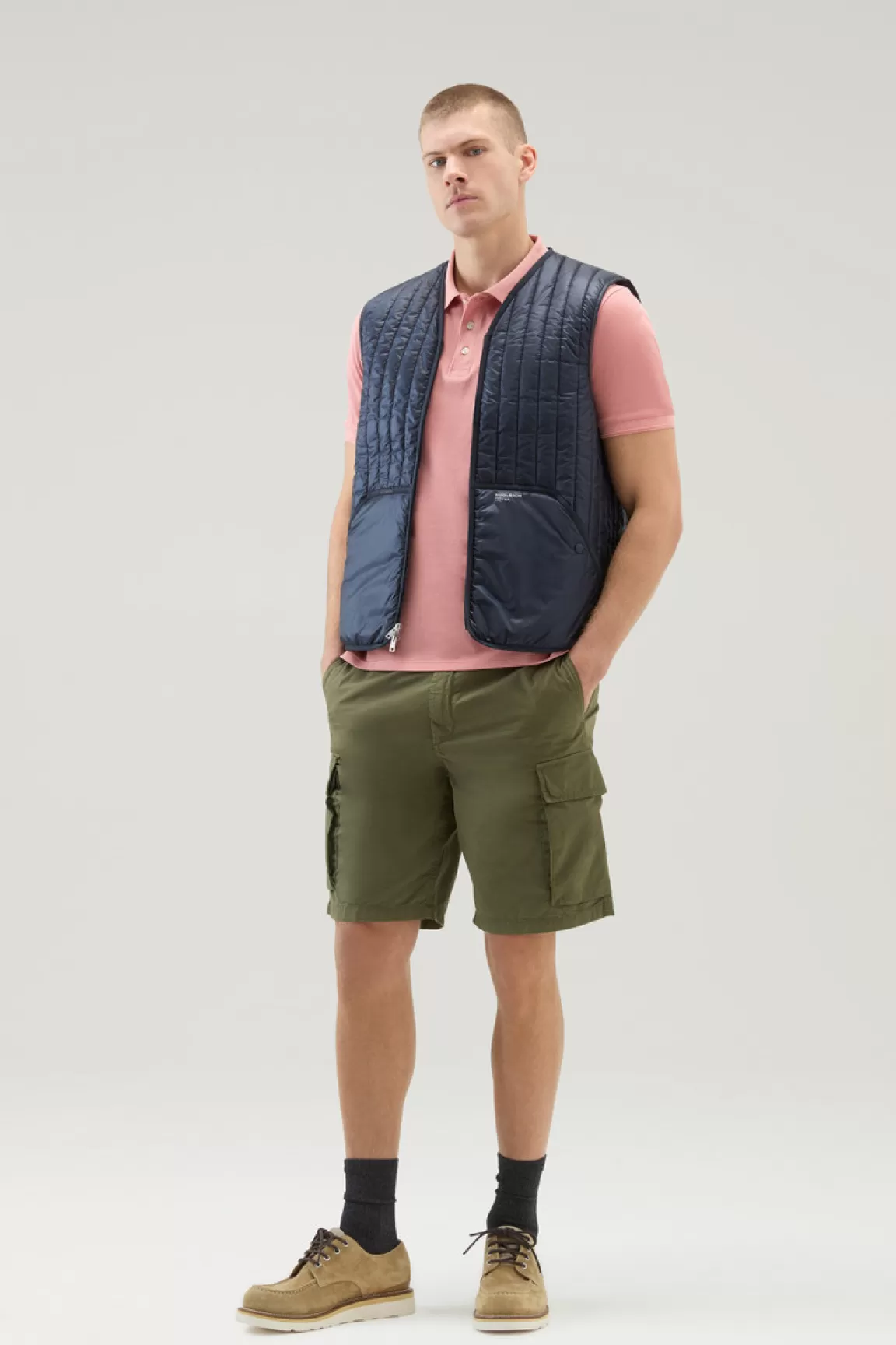 Woolrich Gewatteerd Vest Van Gerecycled Quantum Pertex Melton Blue Best