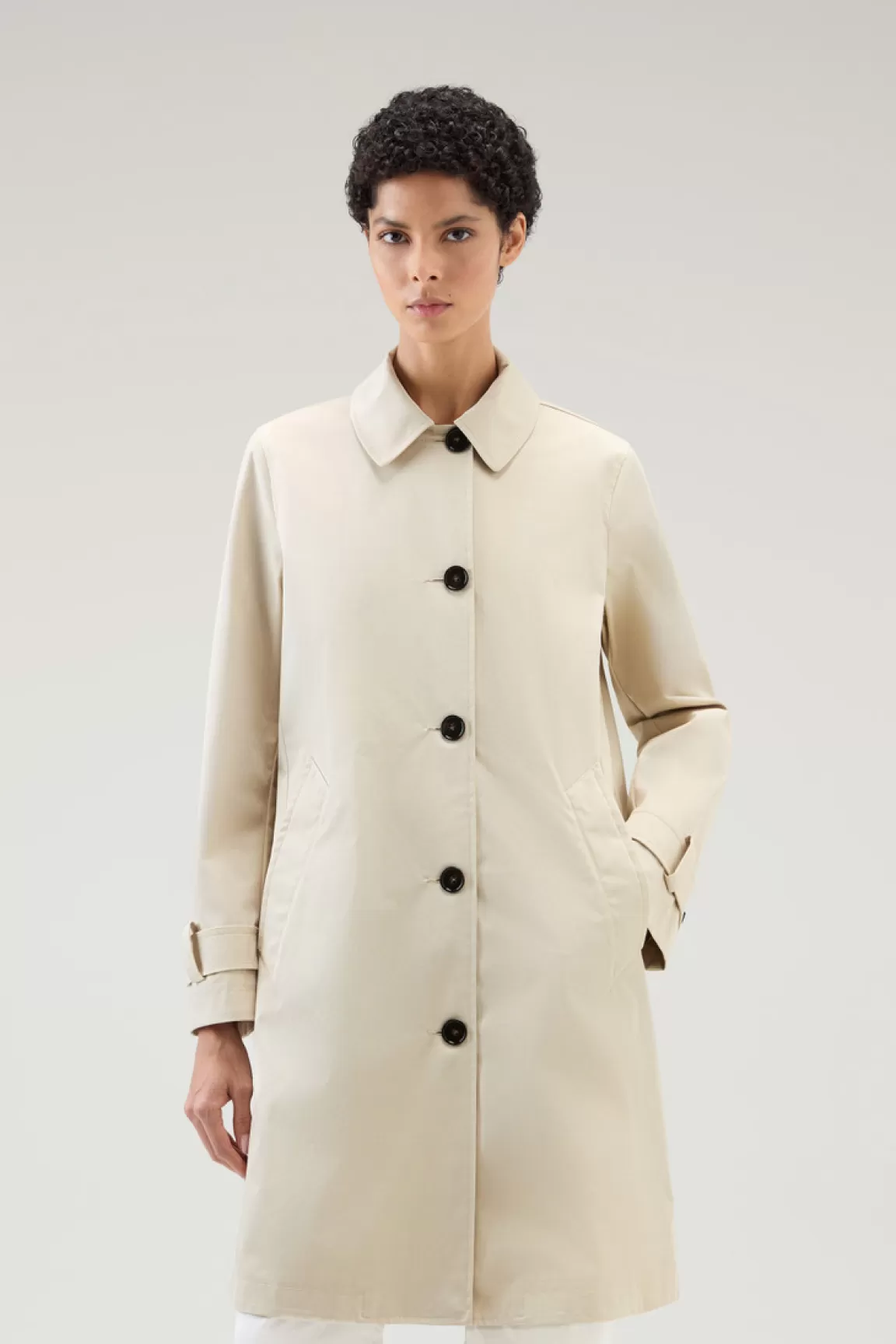 Woolrich Havice Trenchcoat In Best Cotton Light Oak Cheap