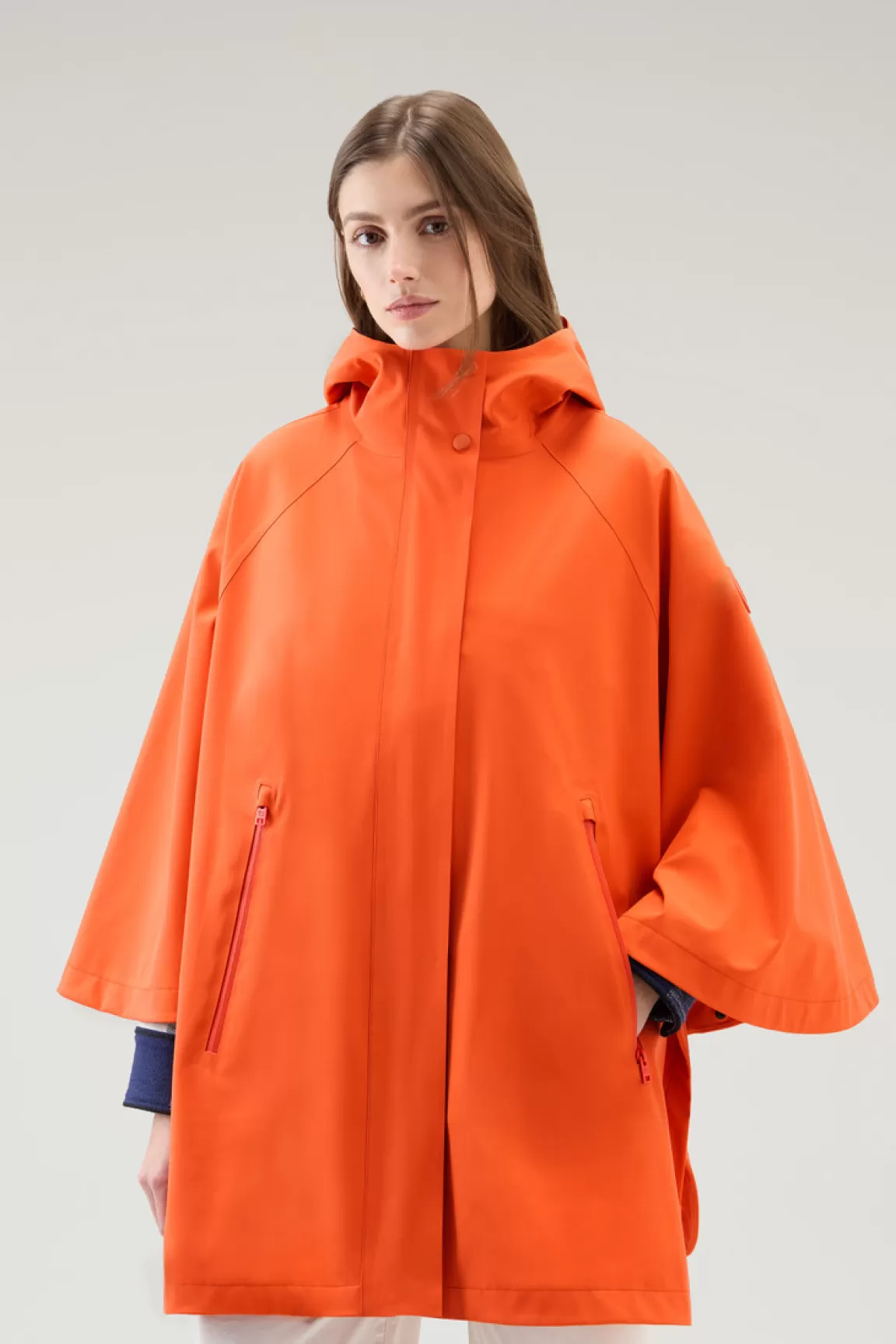 Woolrich Hightech Nylon Overgooier Met Capuchon Koi Clearance