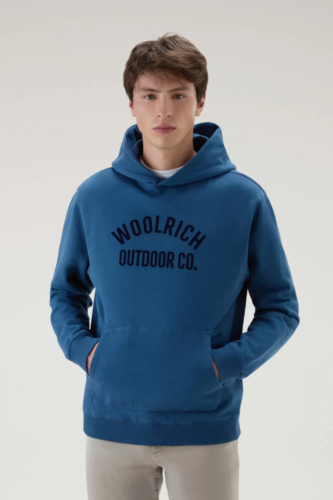 Woolrich Hoodie Van Zuiver Katoen Blue Lobster Fashion