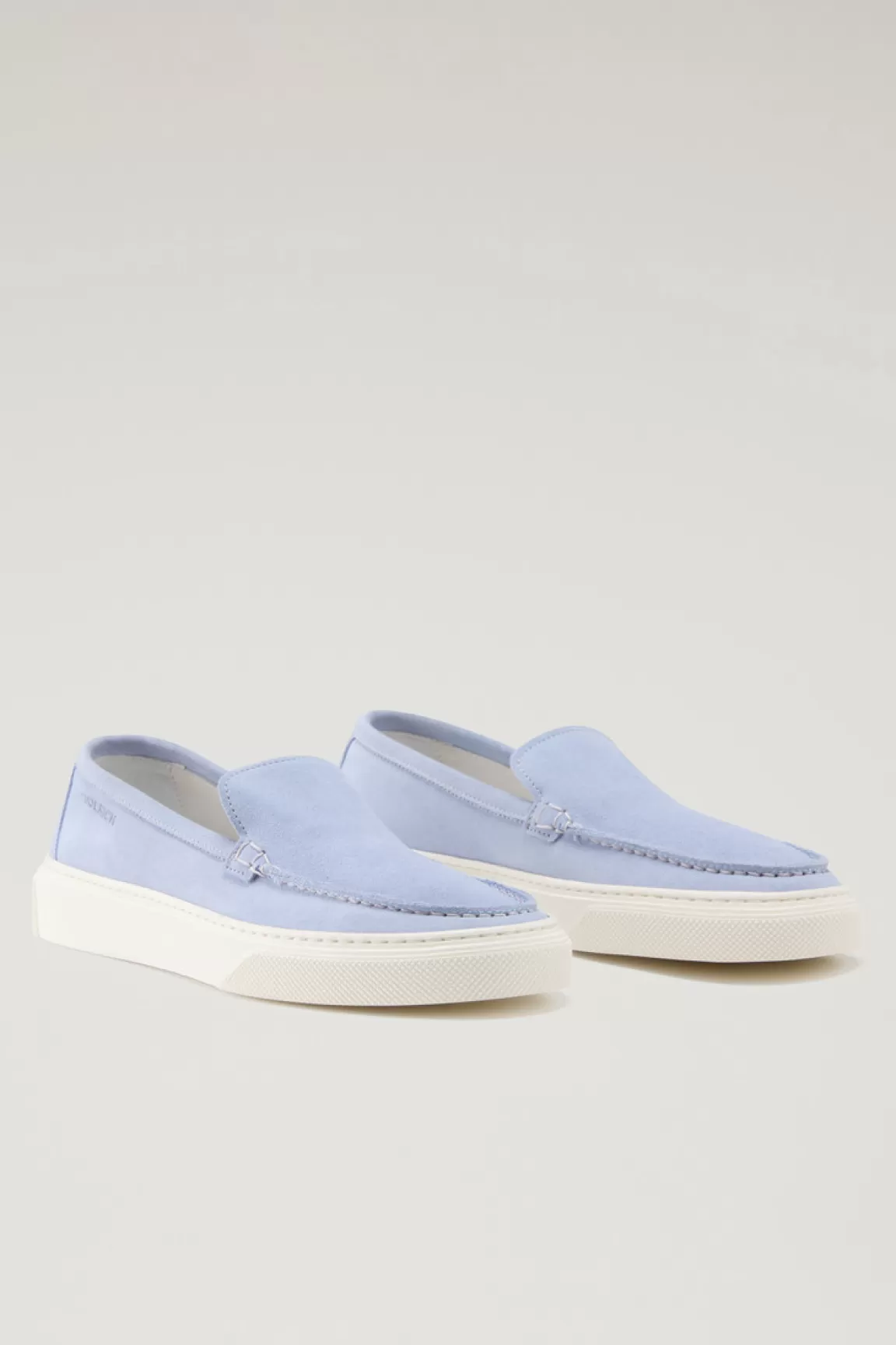 Woolrich Instapmocassins Van Suède Sky Blue Cheap