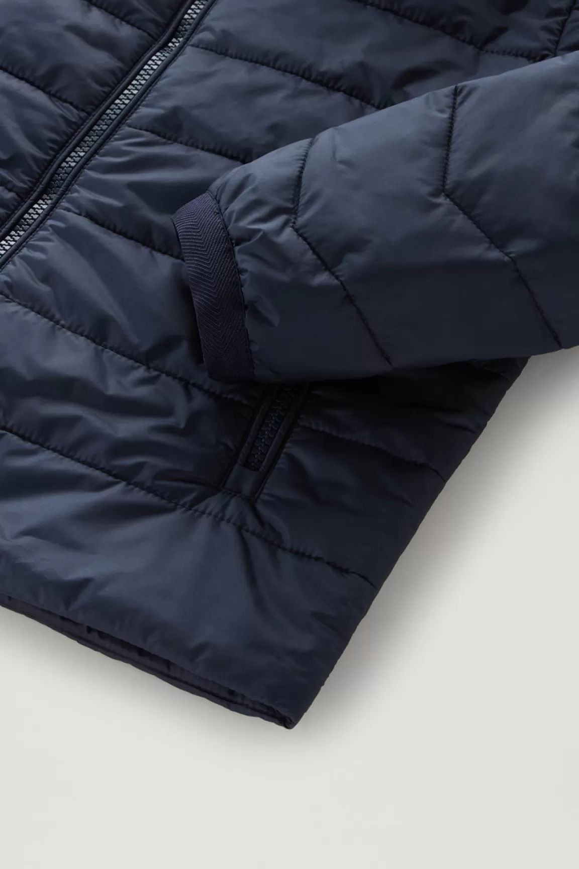 Woolrich Jack Sundance Voor Jongens Van Lichtgewicht Microvezel Met Capuchon Melton Blue Hot
