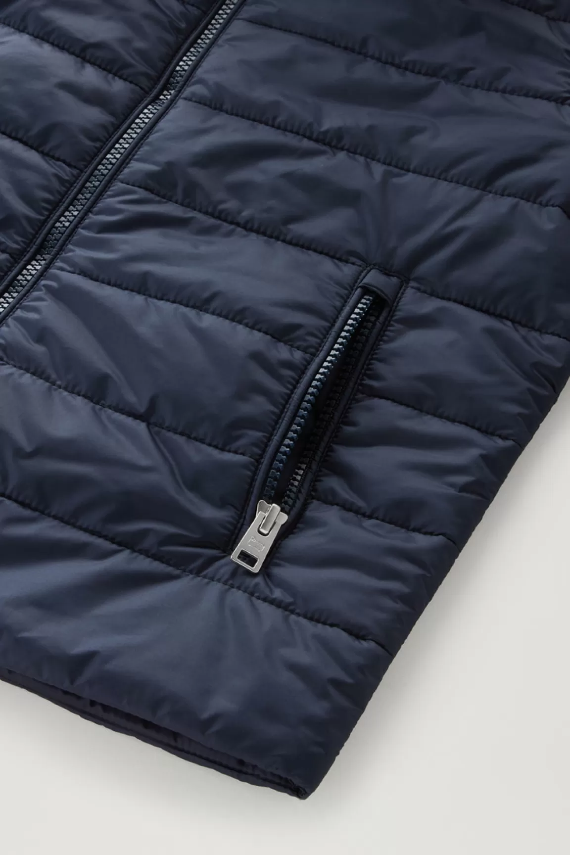 Woolrich Jack Sundance Voor Jongens Van Lichtgewicht Microvezel Met Capuchon Melton Blue Hot
