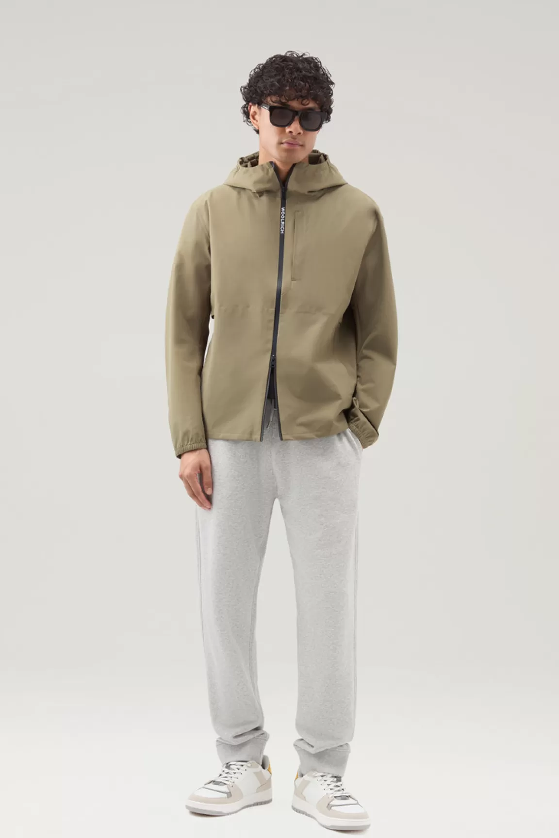 Woolrich Joggers Van Badstof Katoenmix Light Grey Melange Shop