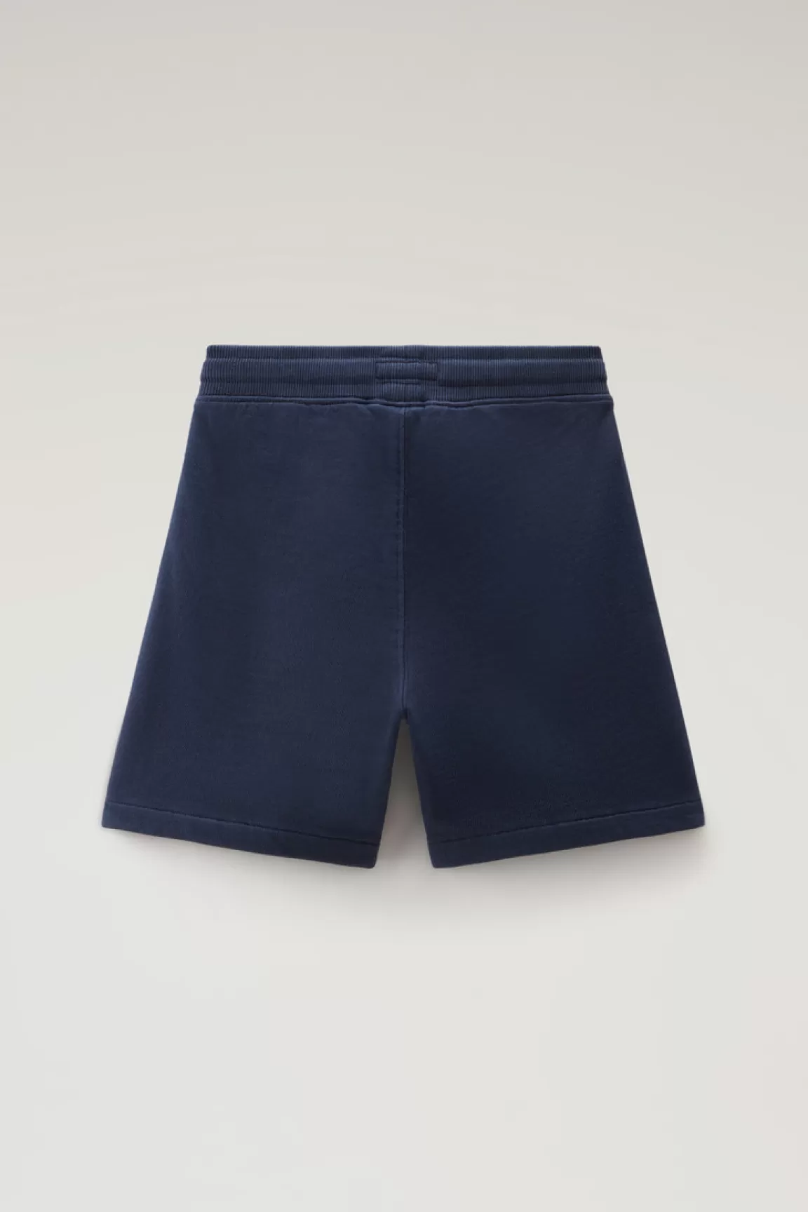 Woolrich Jongenshort Van Zuiver Badstof Katoen Met Trekkoord Melton Blue Fashion