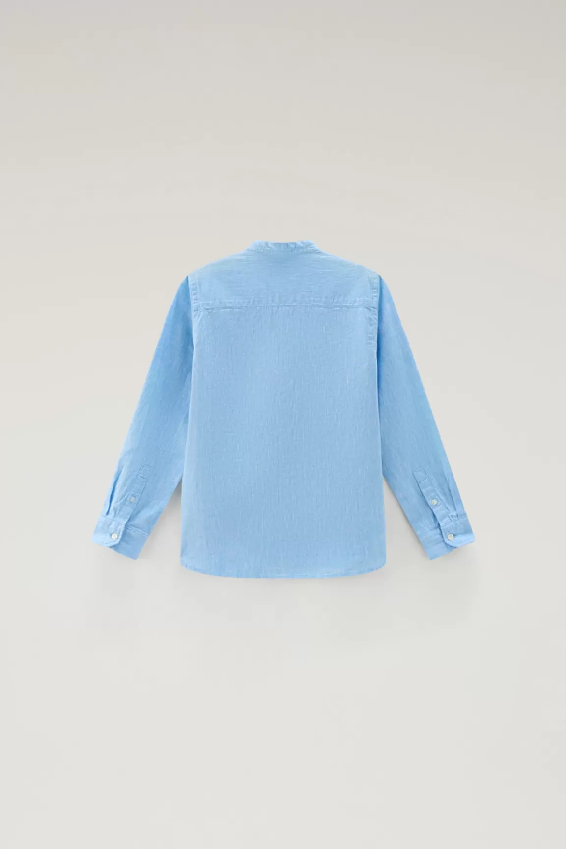 Woolrich Koreaans Overhemd Voor Jongens Van Een Mix Van Linnen En Katoen Sea Breeze Cheap
