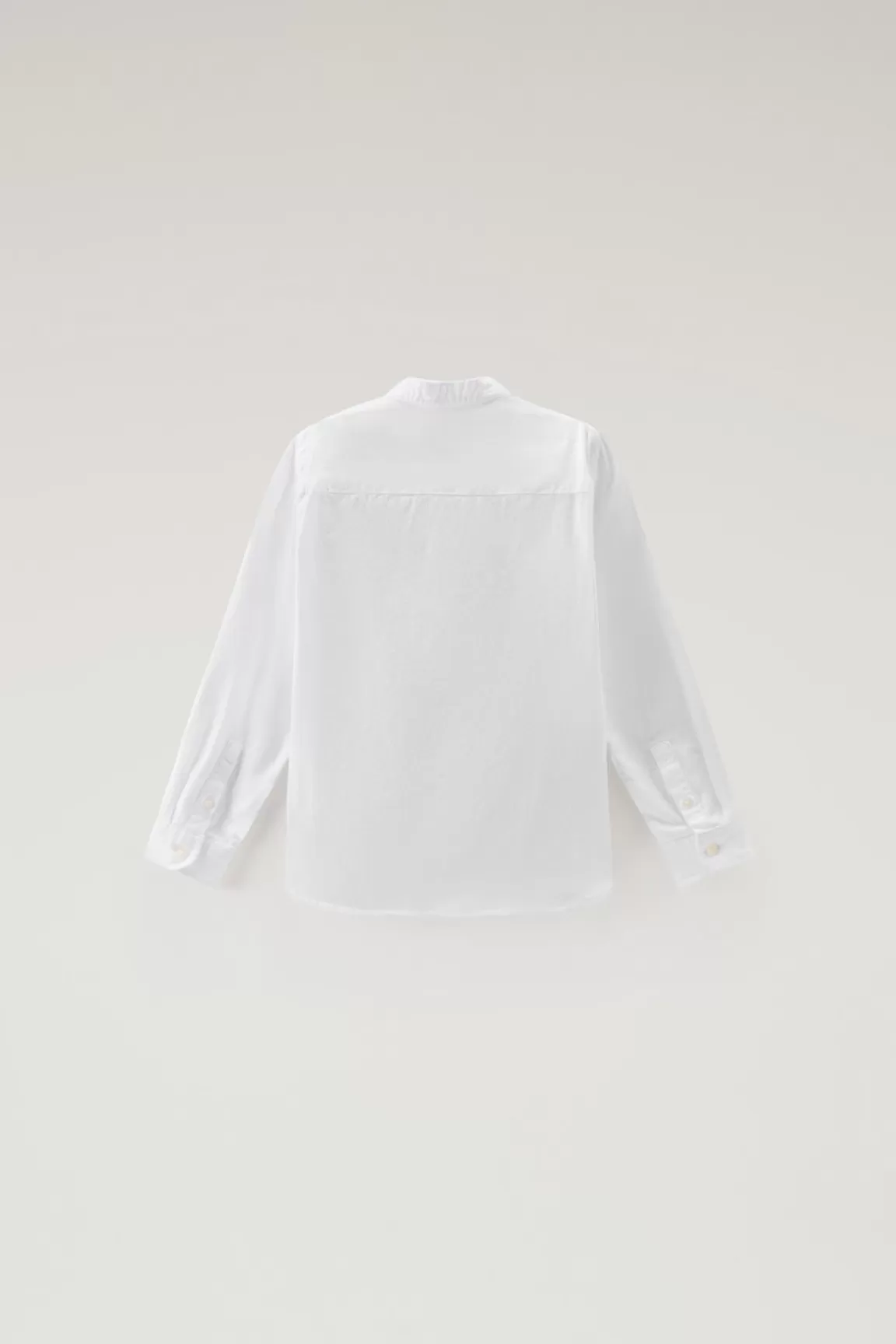 Woolrich Koreaans Overhemd Voor Jongens Van Een Mix Van Linnen En Katoen Bright White Cheap