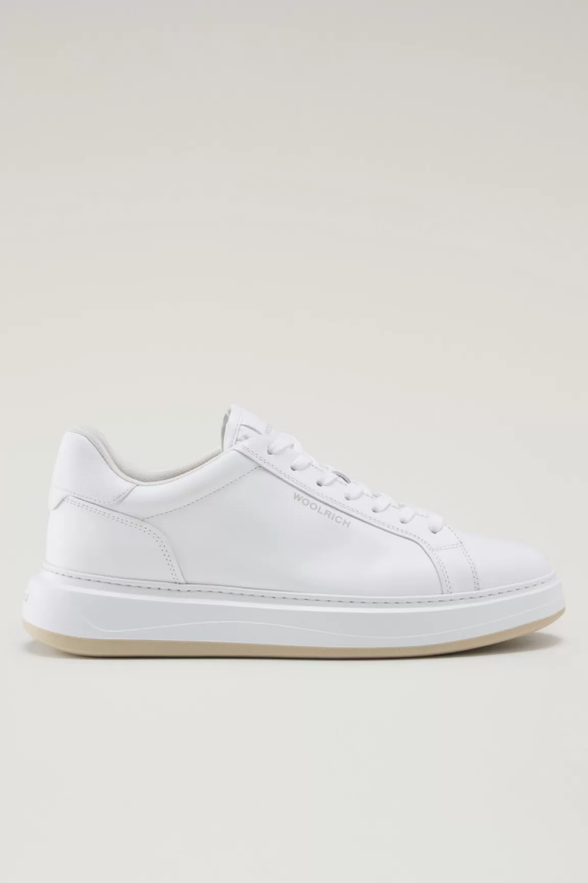 Woolrich Leren Arrow Sneakers White Cheap