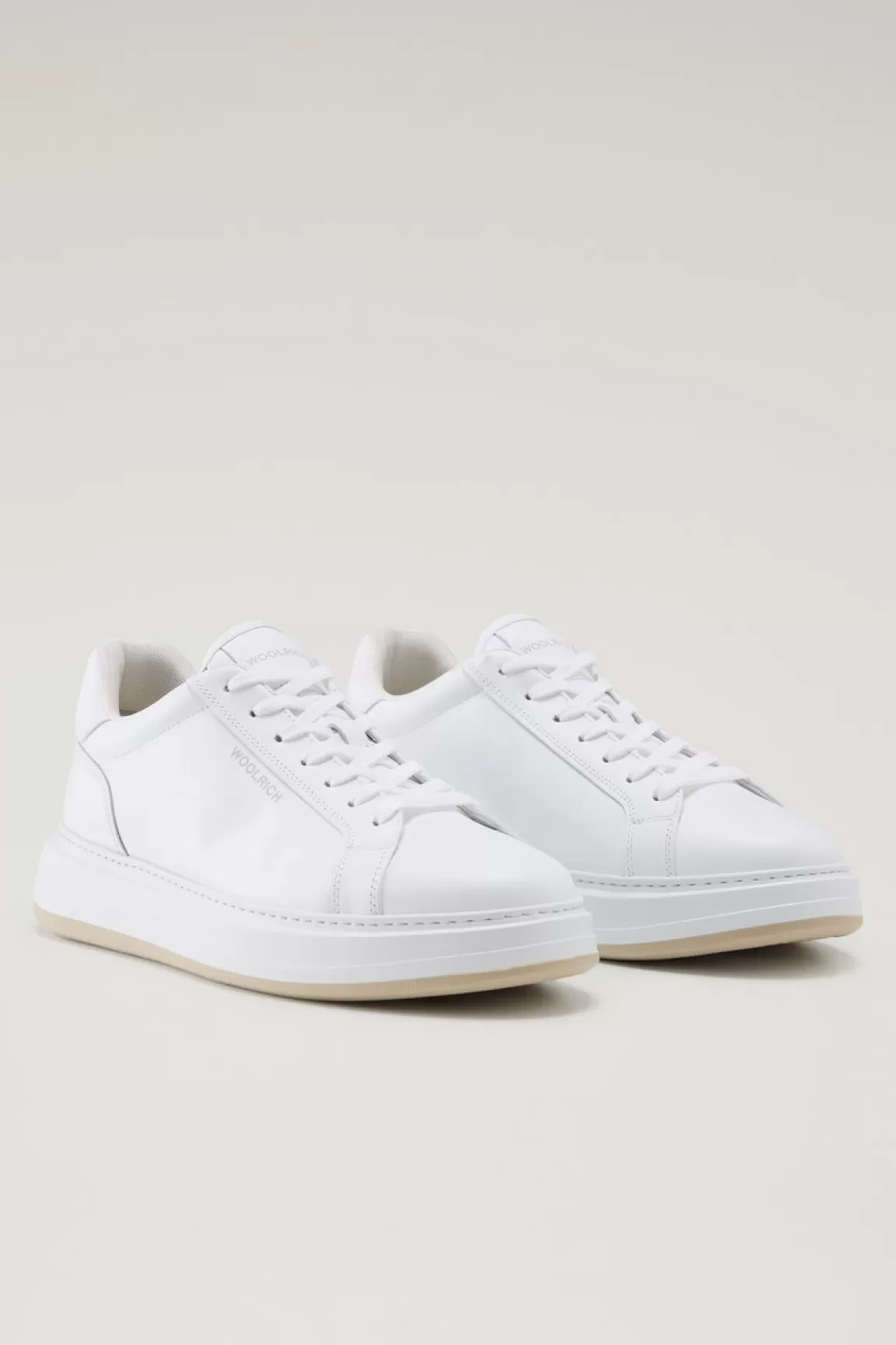 Woolrich Leren Arrow Sneakers White Cheap