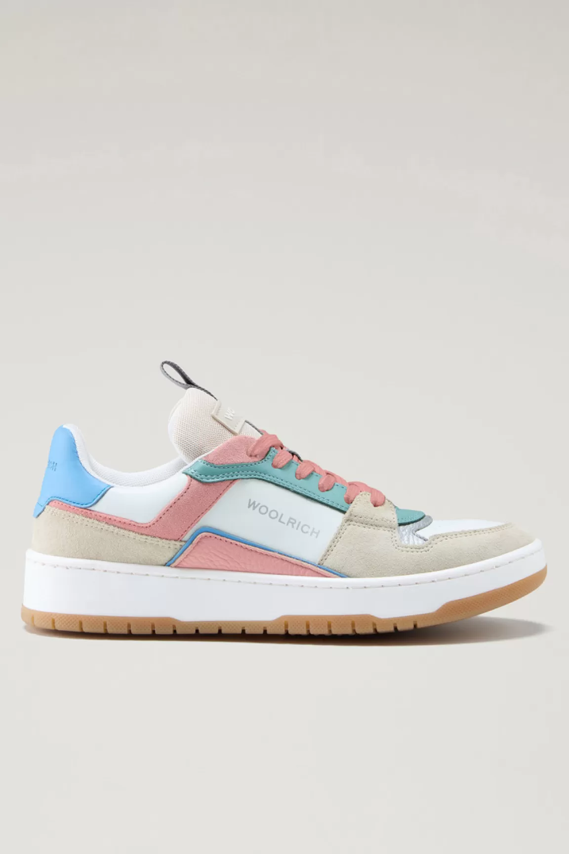 Woolrich Meerkleurige Suède Sneakers Classic Basket Beige Multicolor Flash Sale