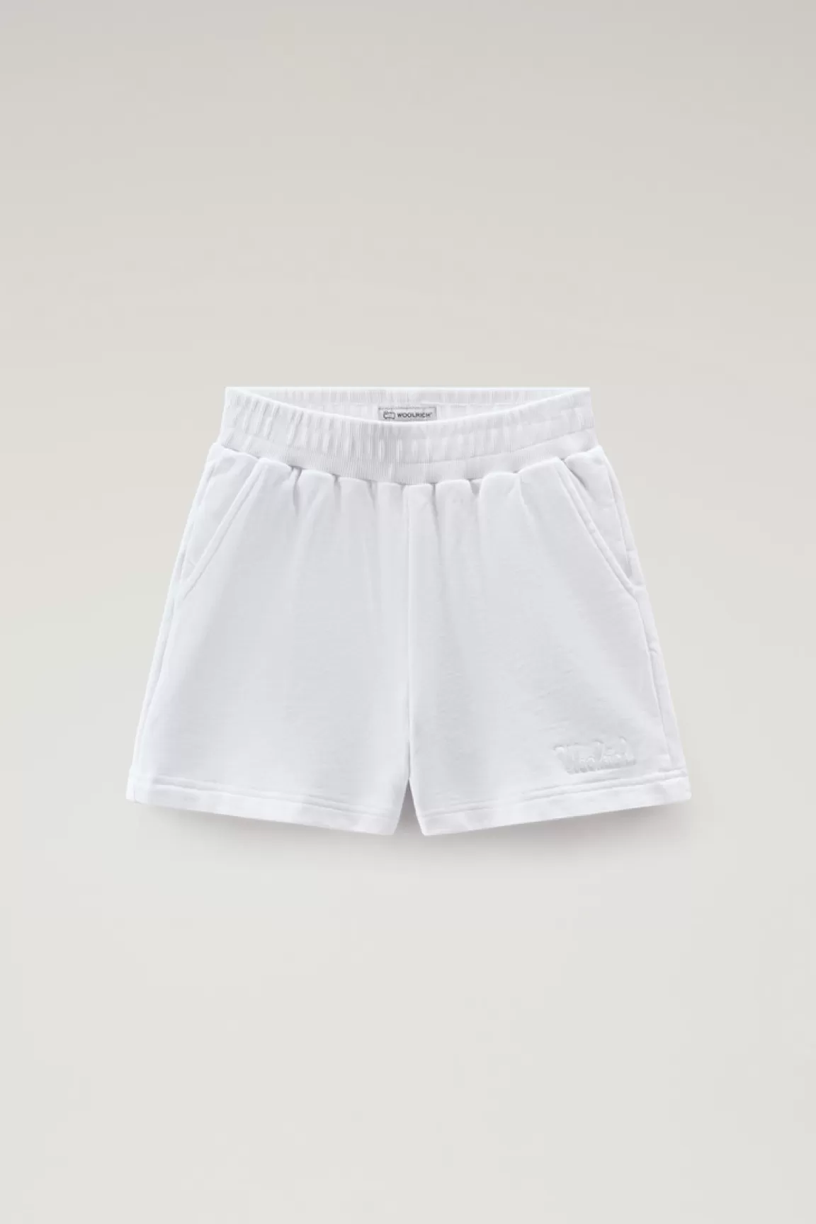 Woolrich Meisjeshort Van Zuiver Badstof Katoen Bright White Sale