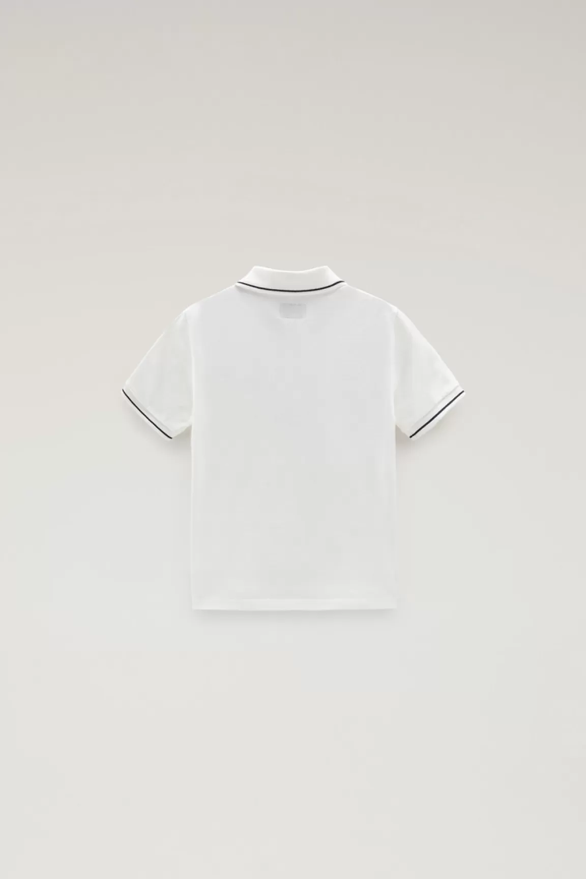 Woolrich Monterey-polo Voor Jongens Van Katoenpiqué Met Stretch Arctic White Sale